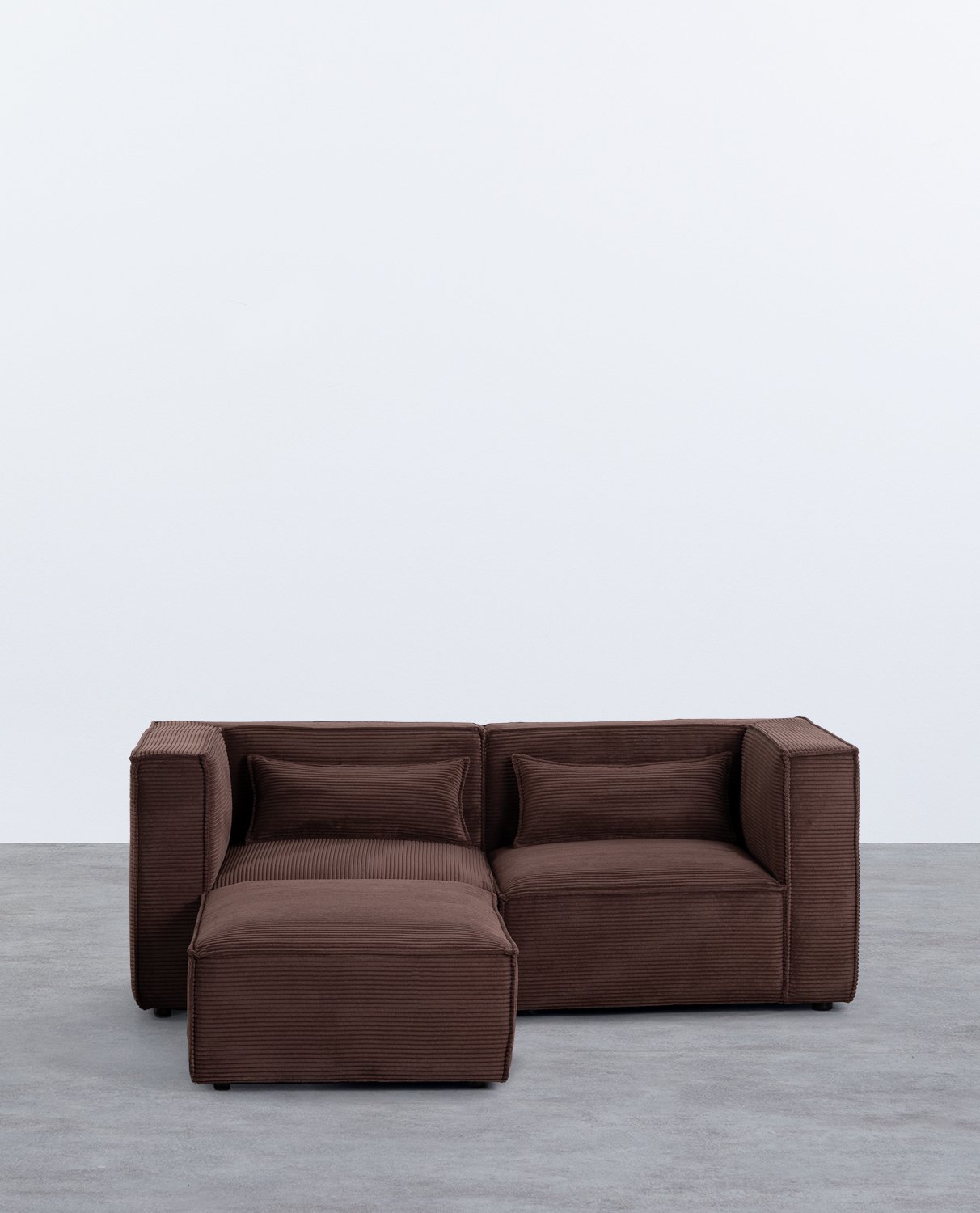 Modulares Ecksofa 2-tlg. mit Dickem Kordbezug Kilhe