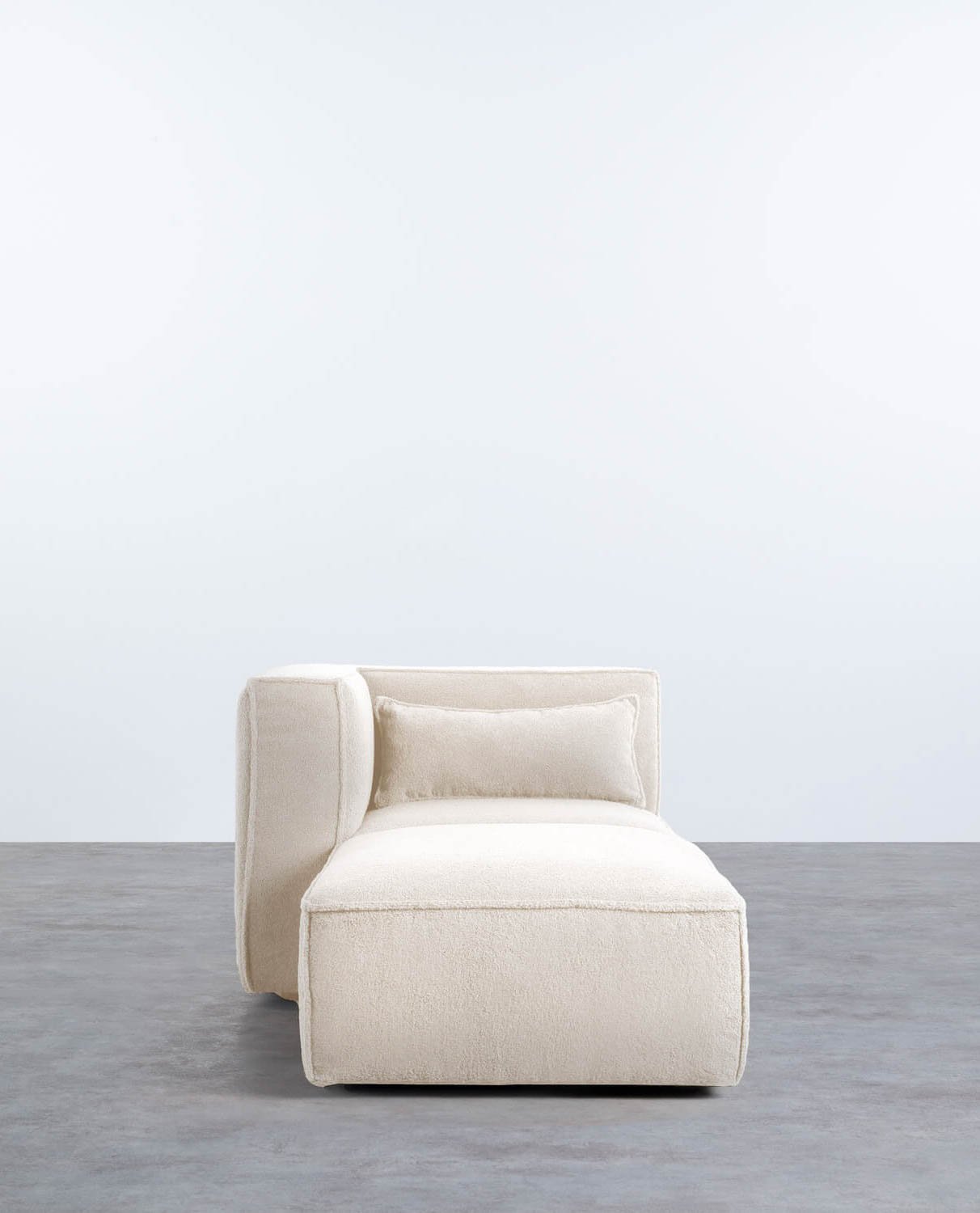Modulares Ecksofa mit Pouf aus Bouclé Stoff Kilhe