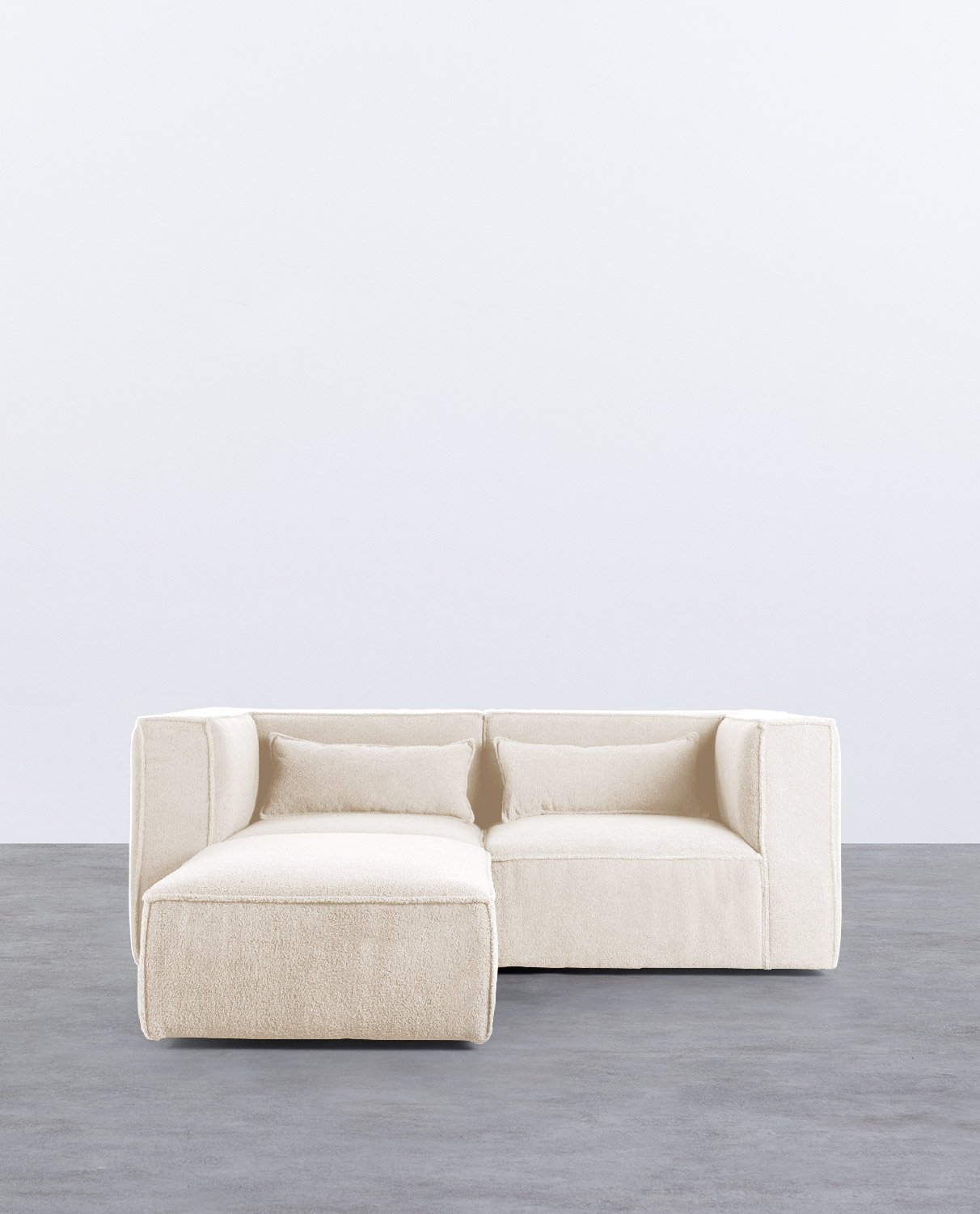 Modulares Sofa 2-Teilig mit Eckteilen aus Bouclé Stoff Kilhe