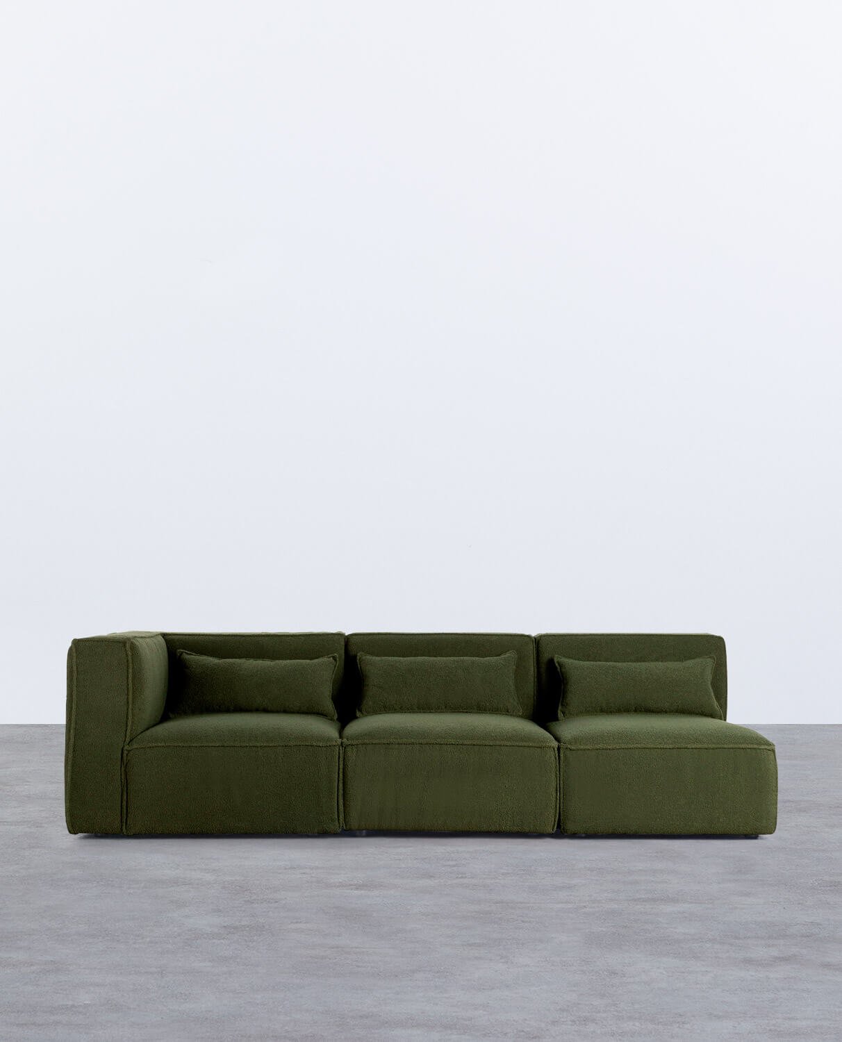 Modulares Sofa 3-Teilig mit 2 Sesseln aus Bouclé Stoff Kilhe