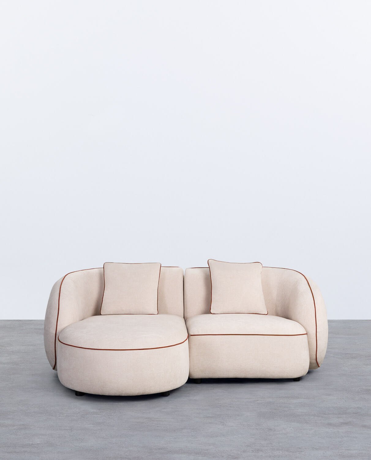 Modulares 2-teiliges Ecksofa mit Chaiselongue aus Ilham-Stoff 