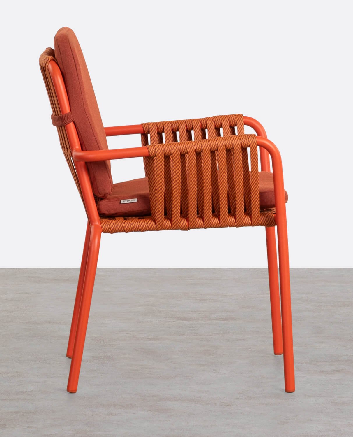 Outdoor Stuhl aus Aluminium und Seil Drian, Galeriebild 2