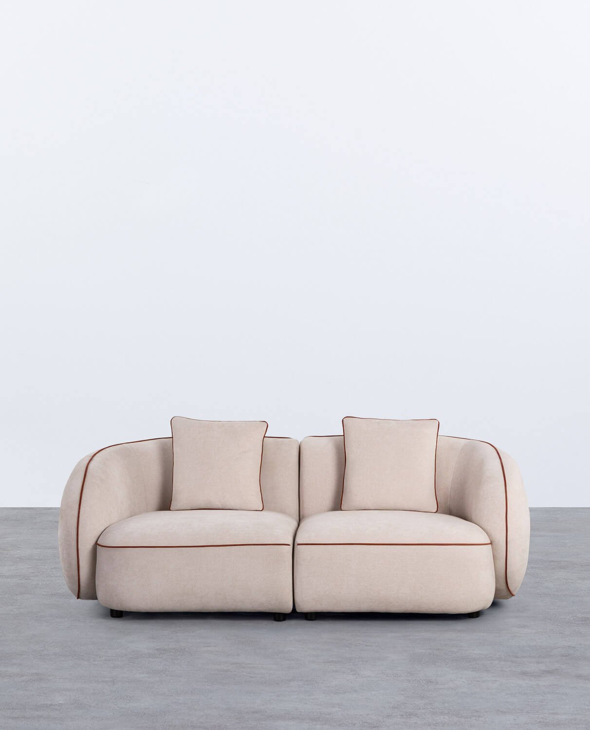 Zweiteiliges Modulares Ecksofa aus Ilham-Stoff 