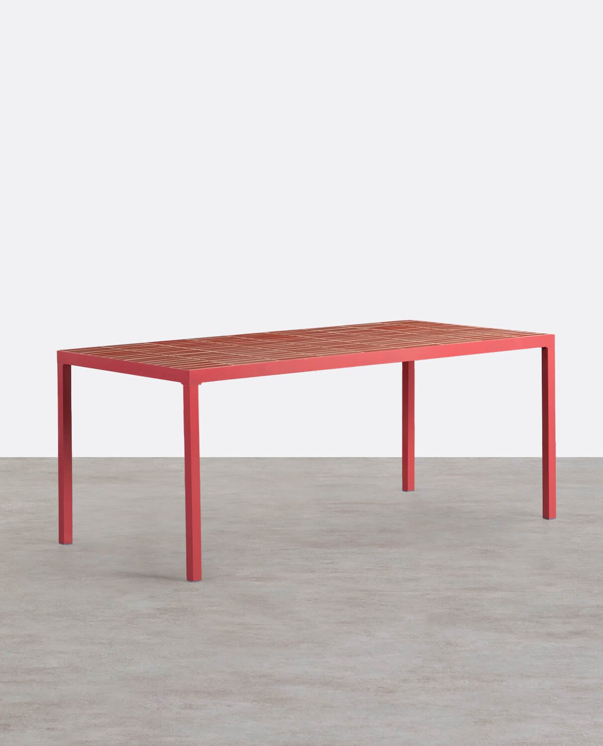 Rechteckiger Esstisch aus Metall und Keramik (181x93 cm) Zafiro, Galeriebild 1