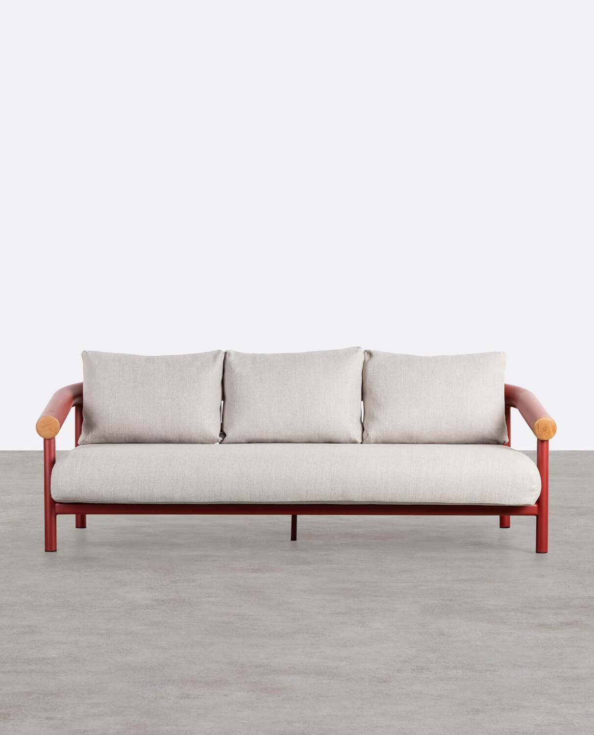 3-Sitzer-Gartensofa aus Aluminium mit Cheryl-Kissen, Galeriebild 1