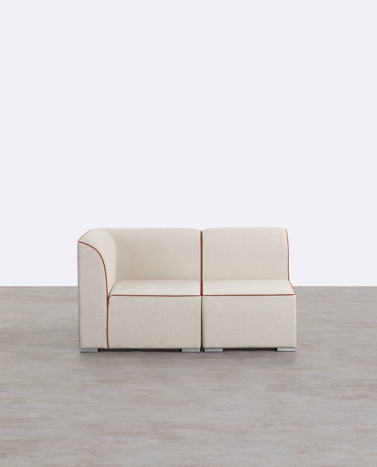 Modulares Gartensofa 2-teilig, Ecksofa und Lagos-Stoffsessel, Galeriebild 1
