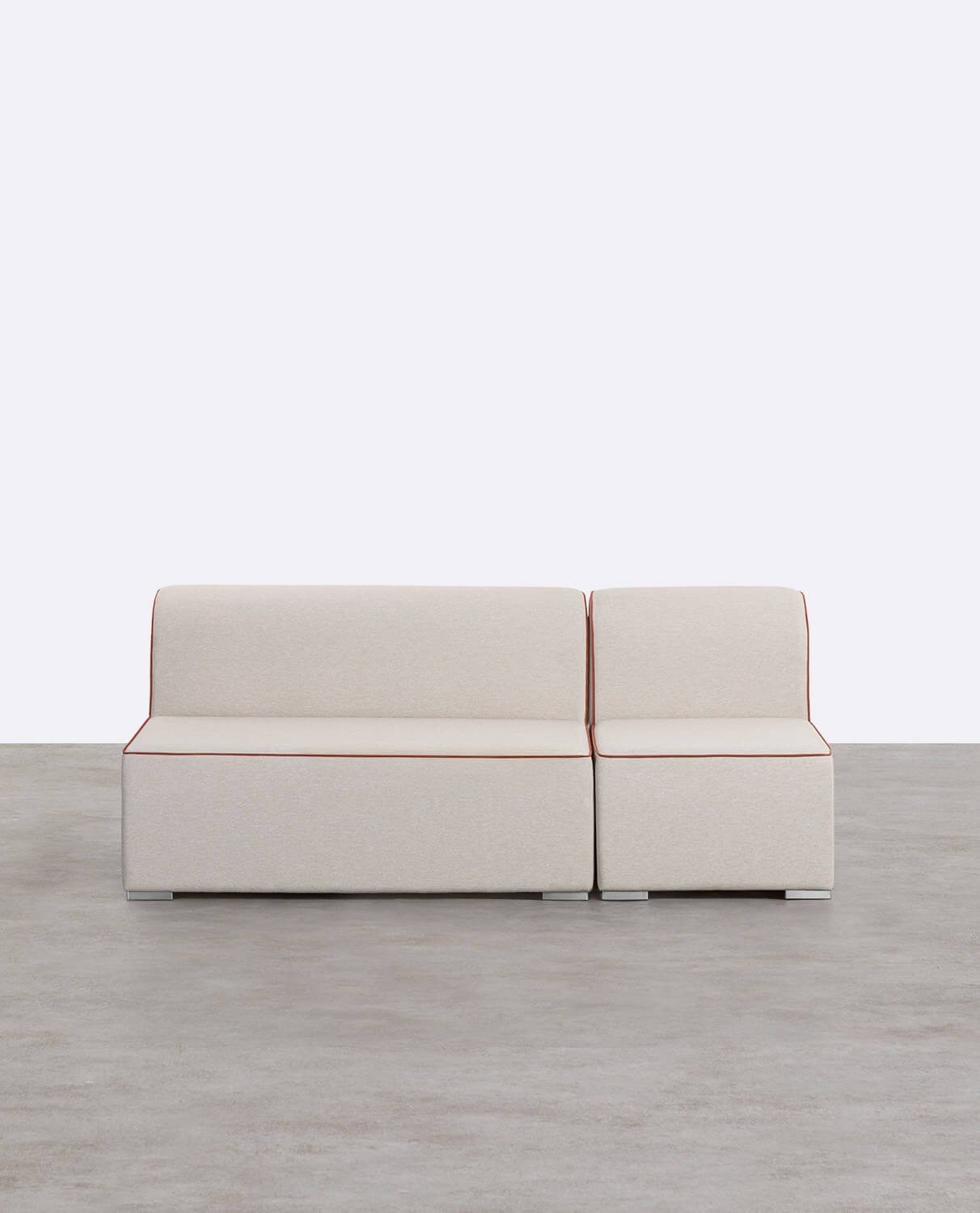 Modulares Gartensofa 2-teilig, 2-Sitzer-Sofa und Stoffsessel Lagos, Galeriebild 1