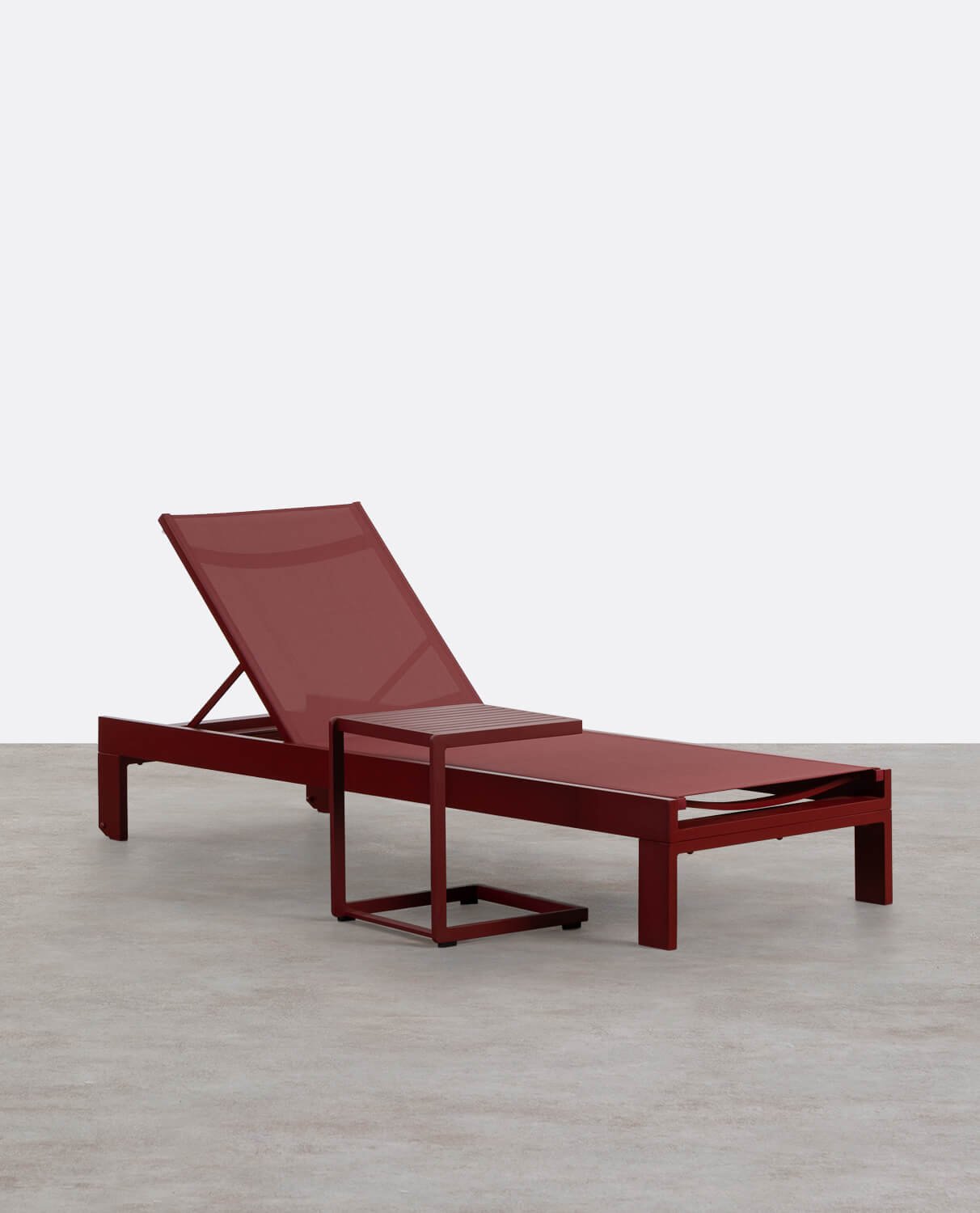 New Kreta Aluminium-Liege- und Beistelltisch-Set, Galeriebild 1
