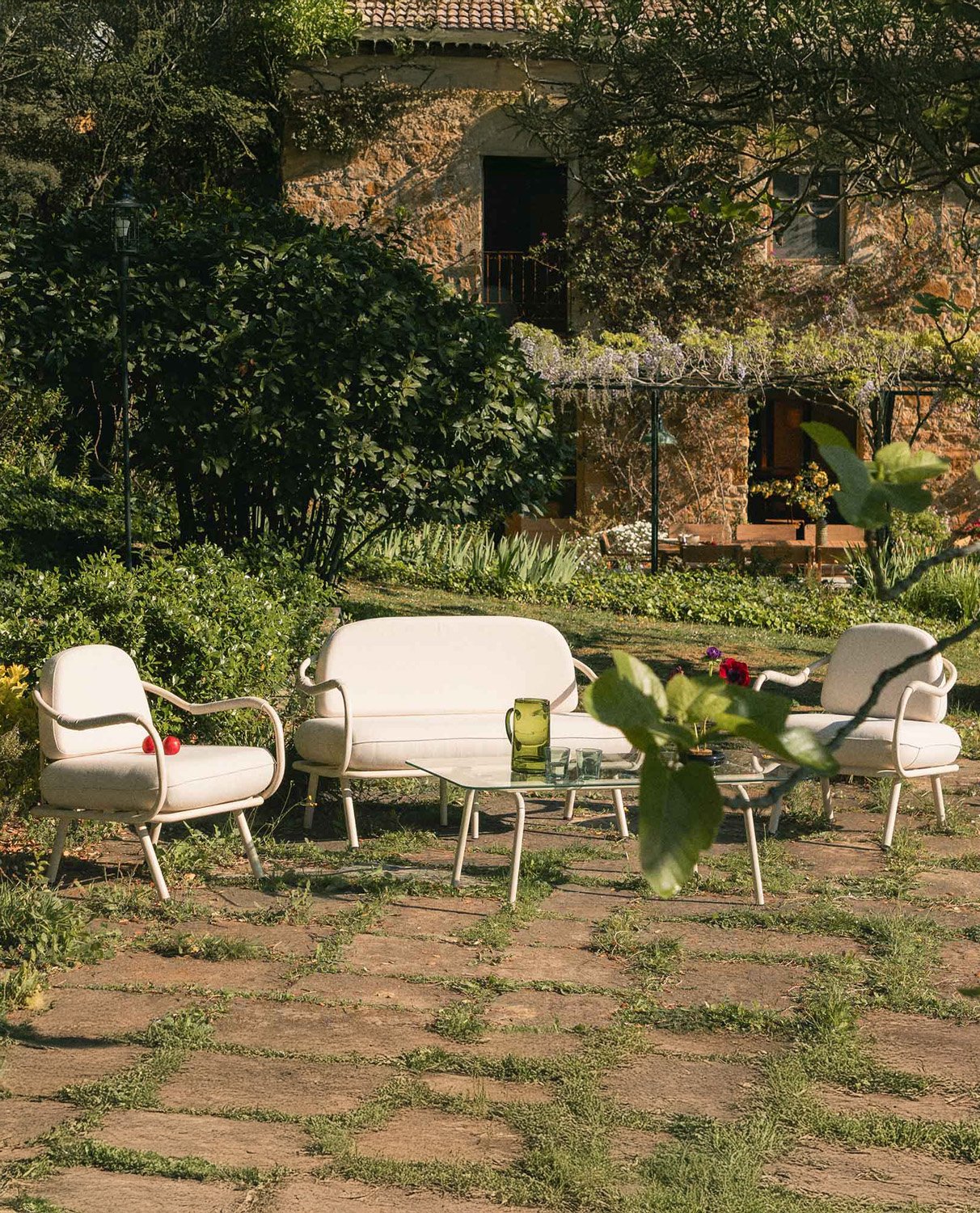 Gartenset aus Metall und gehärtetem Glas Xoan, Galeriebild 2