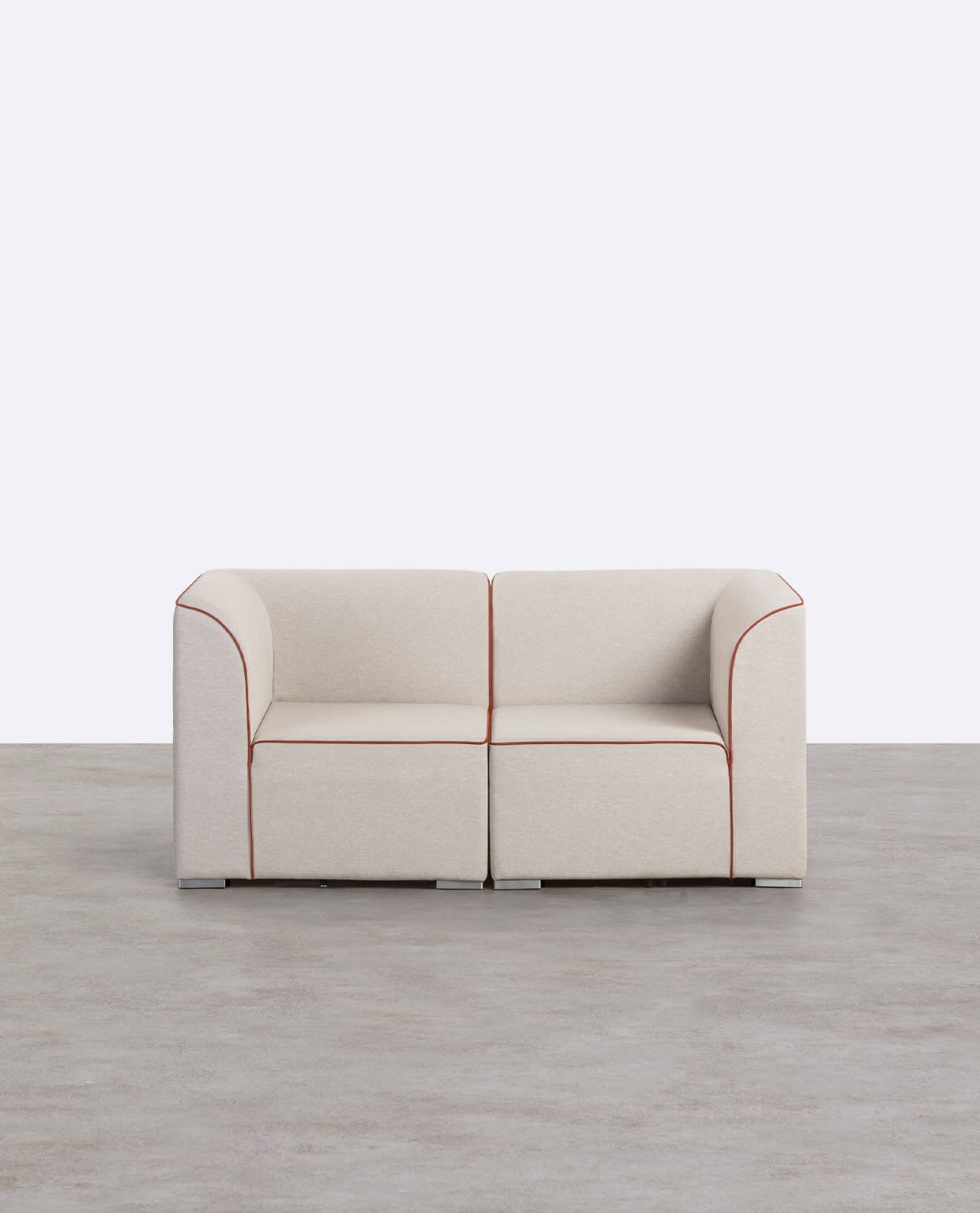 Modulares Gartensofa mit 2 Eckstücken aus Lagos-Stoff, Galeriebild 1