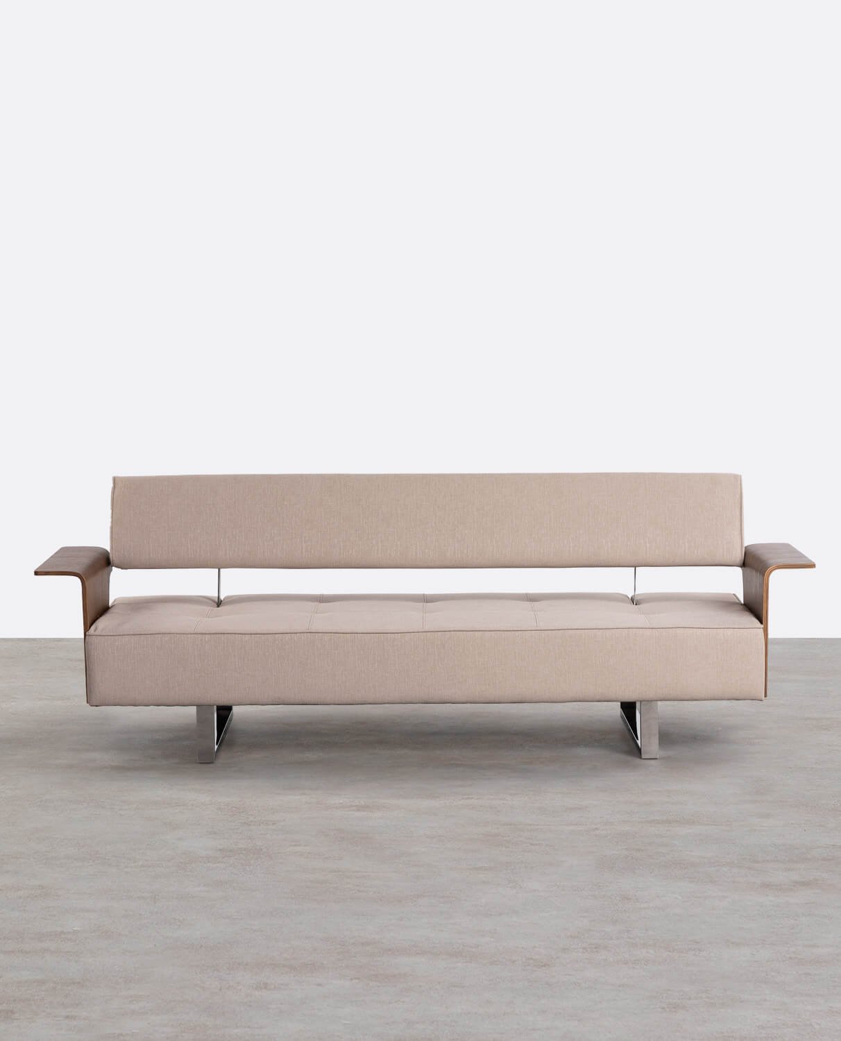 Neue 3-Sitzer-Schlafsofa 70S mit Armlehnen aus Holz und Stoff , Galeriebild 1