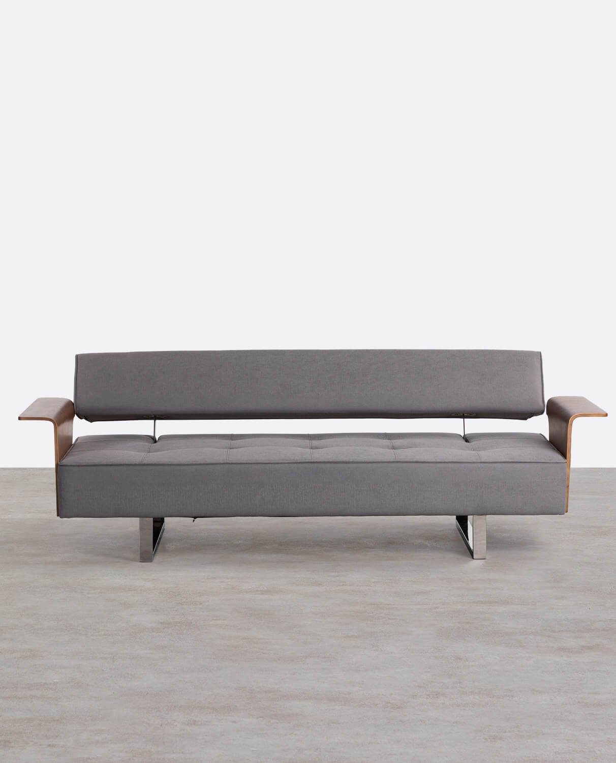 Neue 3-Sitzer-Schlafsofa 70S mit Armlehnen aus Holz und Stoff , Galeriebild 1
