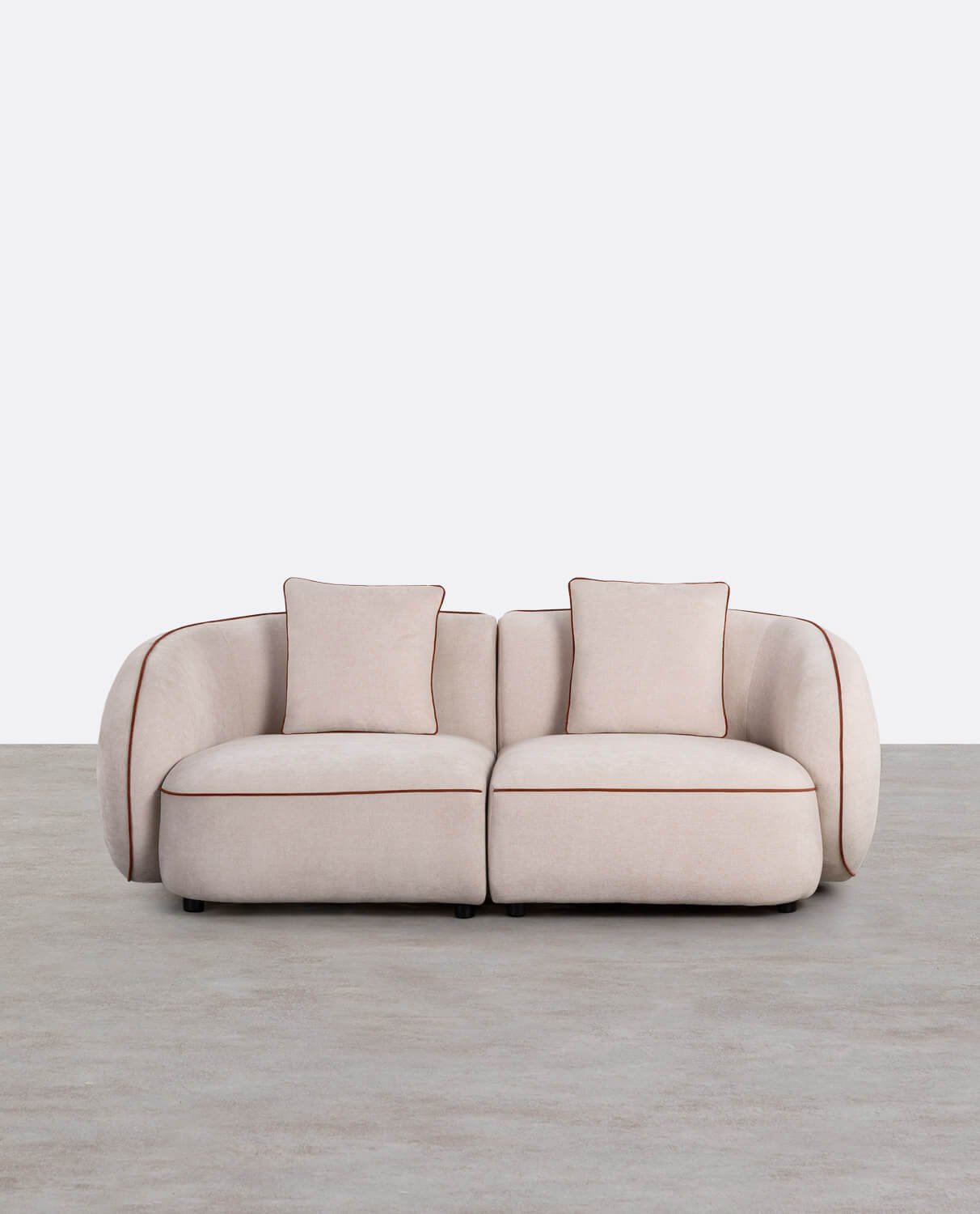 Zweiteiliges Modulares Ecksofa aus Ilham-Stoff , Galeriebild 1
