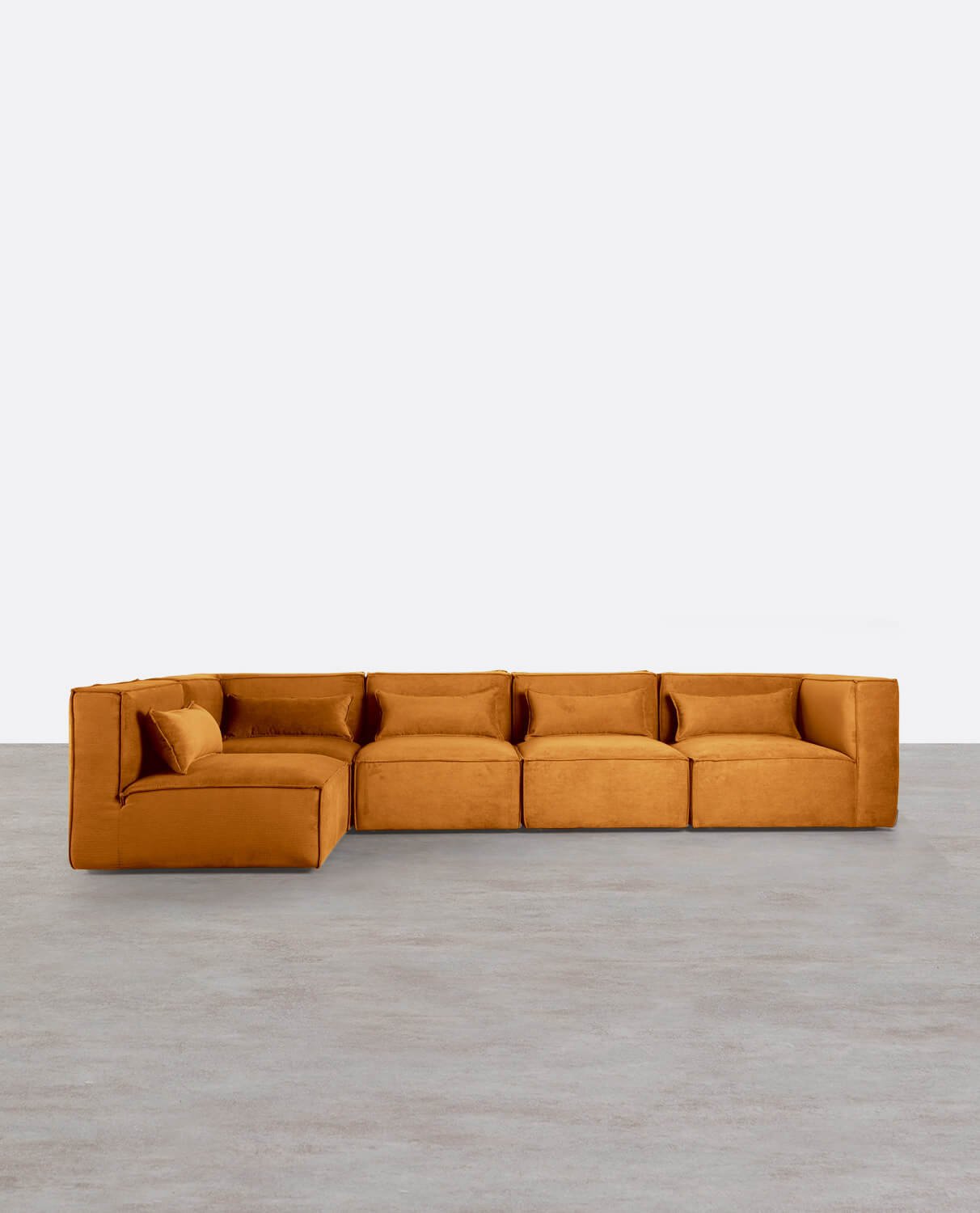 Modulares Sofa 5-Teilig mit 2 Ecksesseln aus Kord Kilhe, Galeriebild 1