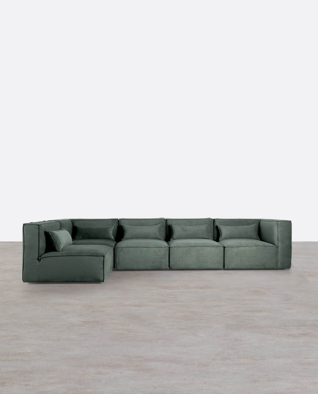 Modulares Sofa 5-Teilig mit 2 Ecksesseln aus Kord Kilhe, Galeriebild 1