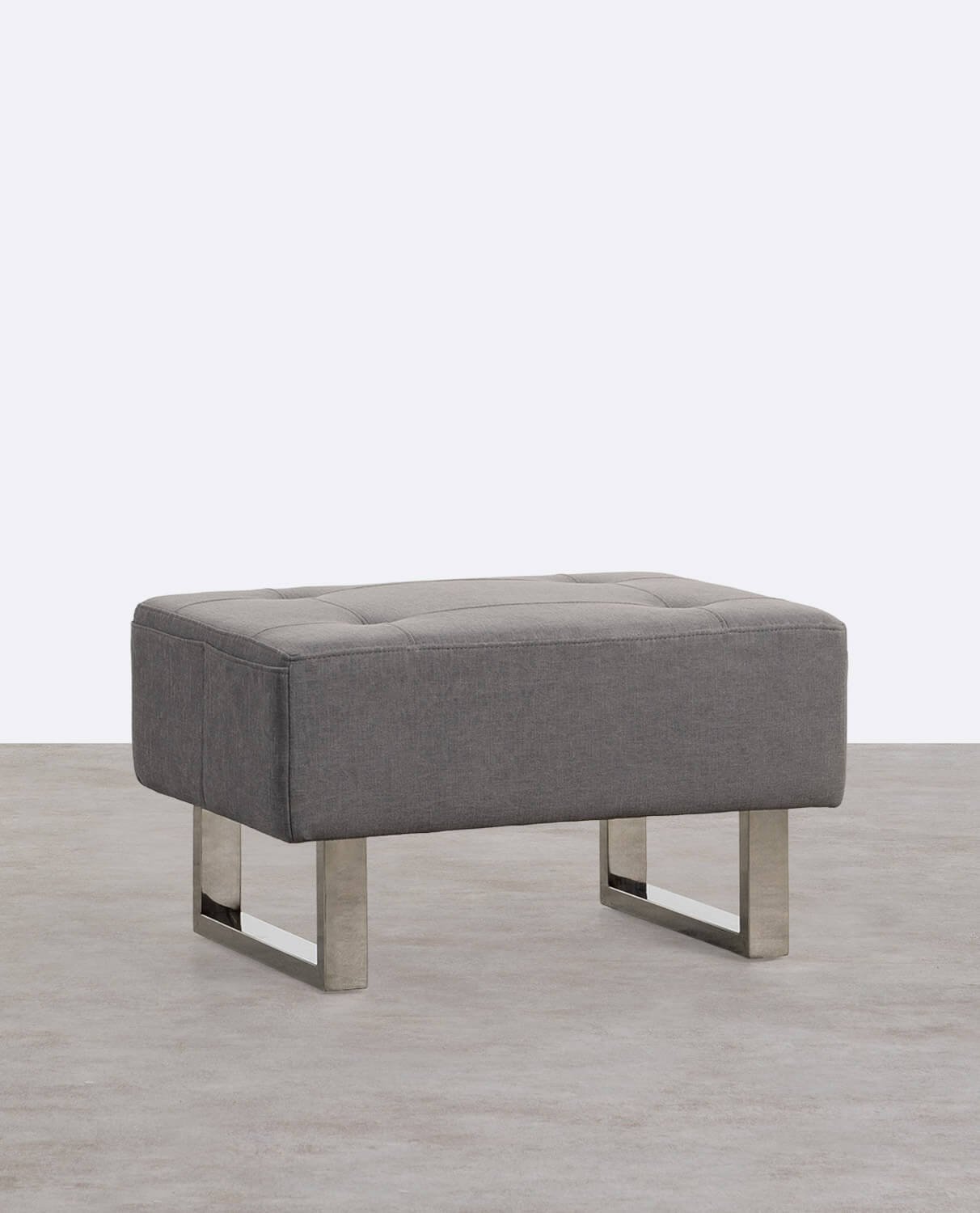70s Fabric Footrest Puff, Galeriebild 1