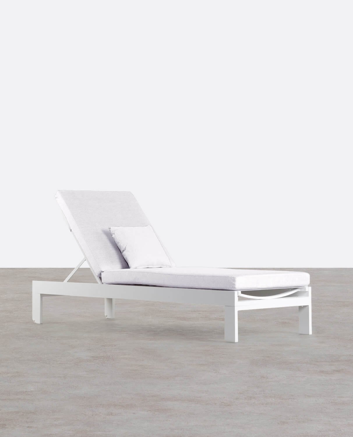 Sonnenliege mit abnehmbarem Kissen und quadratischem Kissen New Kreta, Galeriebild 1