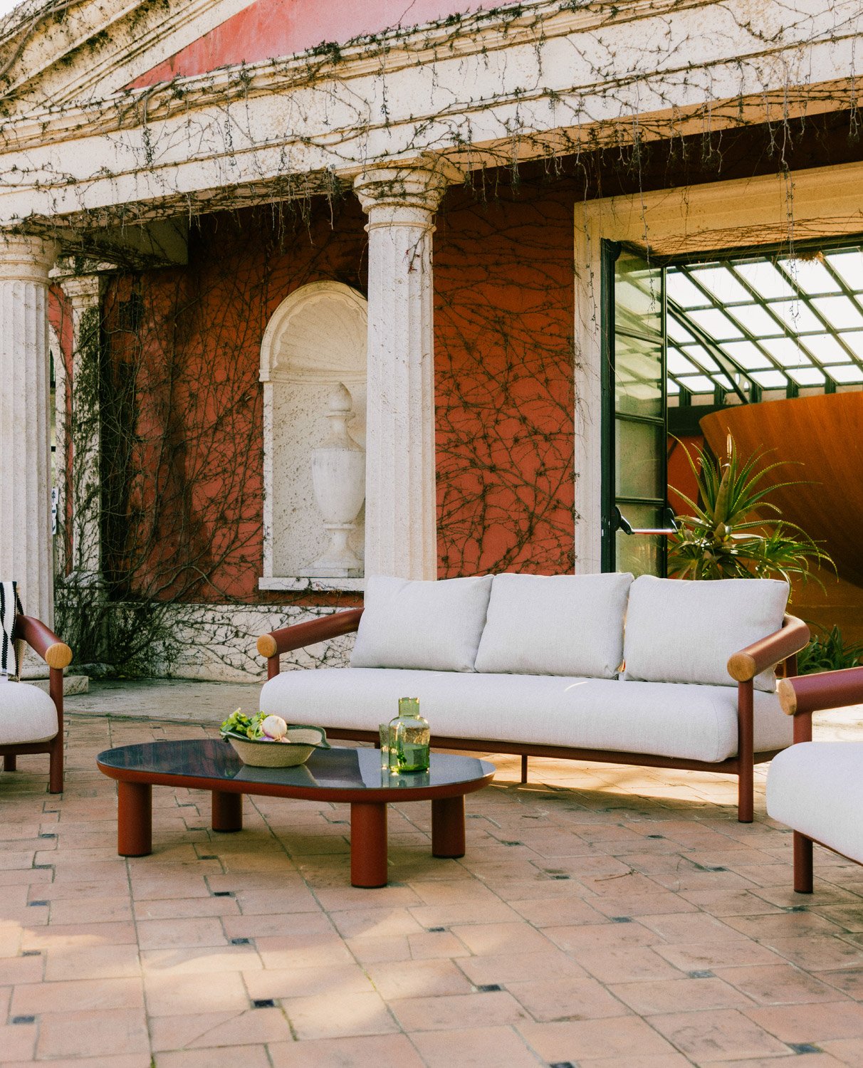 3-Sitzer-Gartensofa aus Aluminium mit Cheryl-Kissen, Galeriebild 2