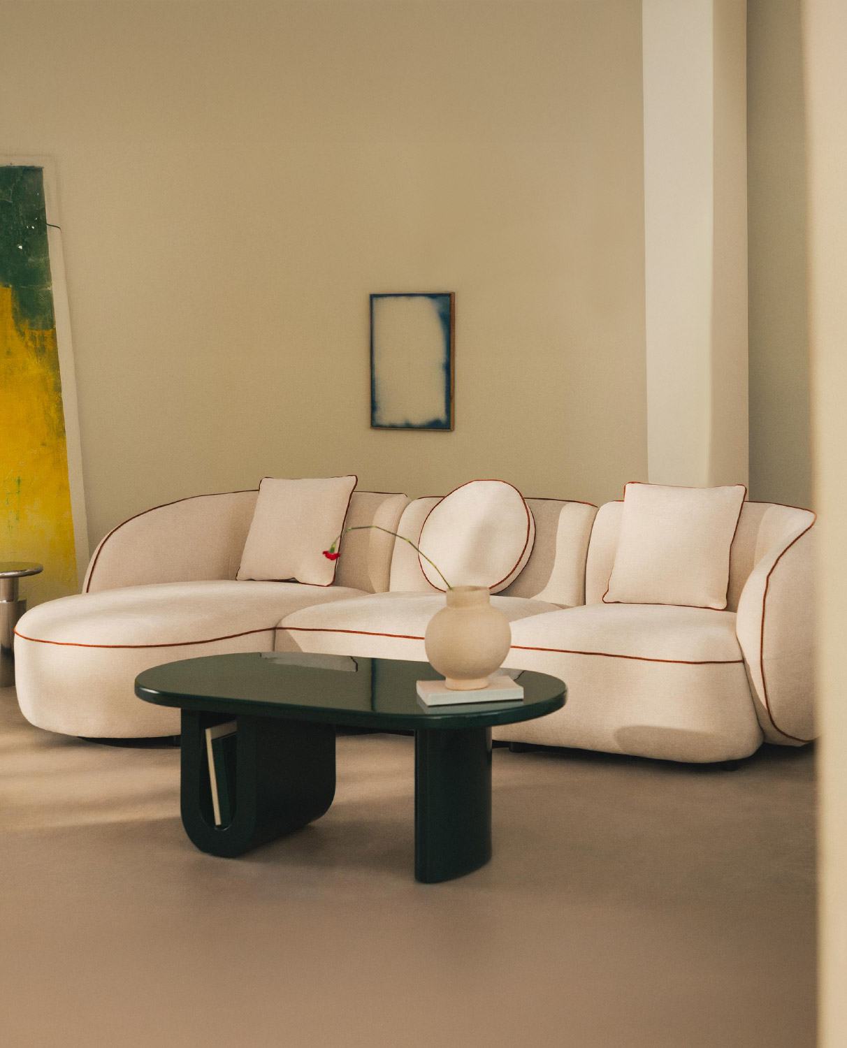 Modulares 3-teiliges Chaiselongue-Sofa mit Eck- und Ilham-Stoffsessel, Galeriebild 2