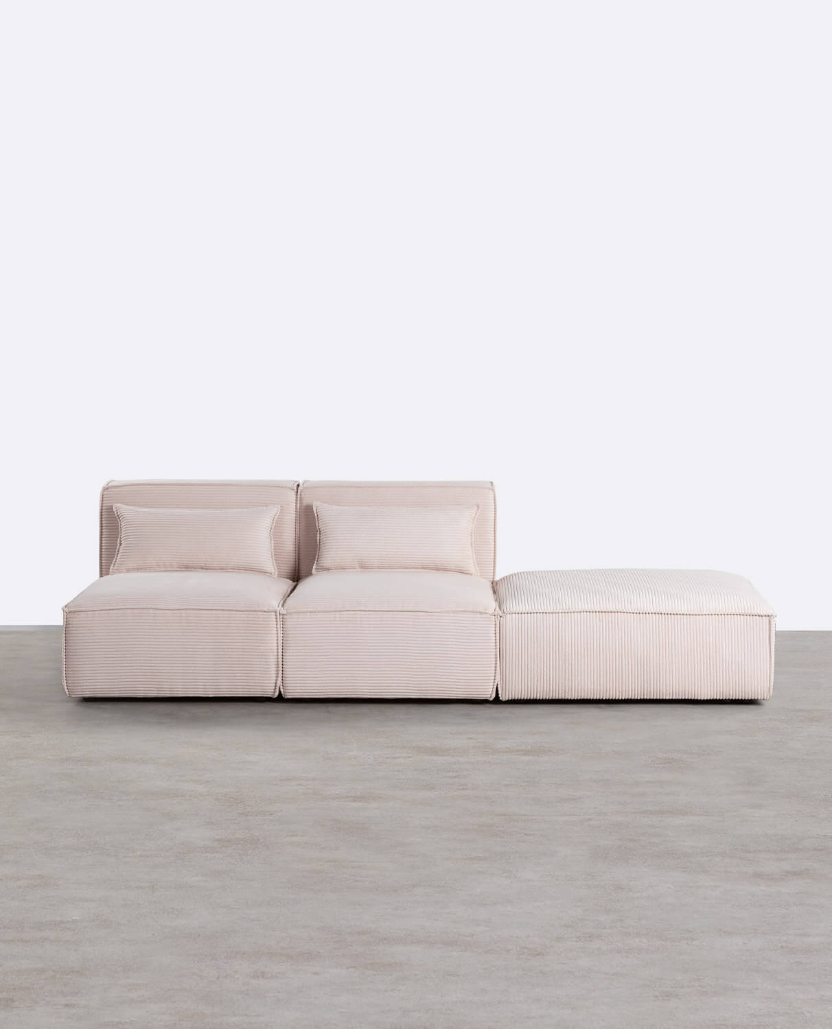 Modulares 2-teiliges Sofa mit dickem Kord-Puff Kilhe, Galeriebild 1