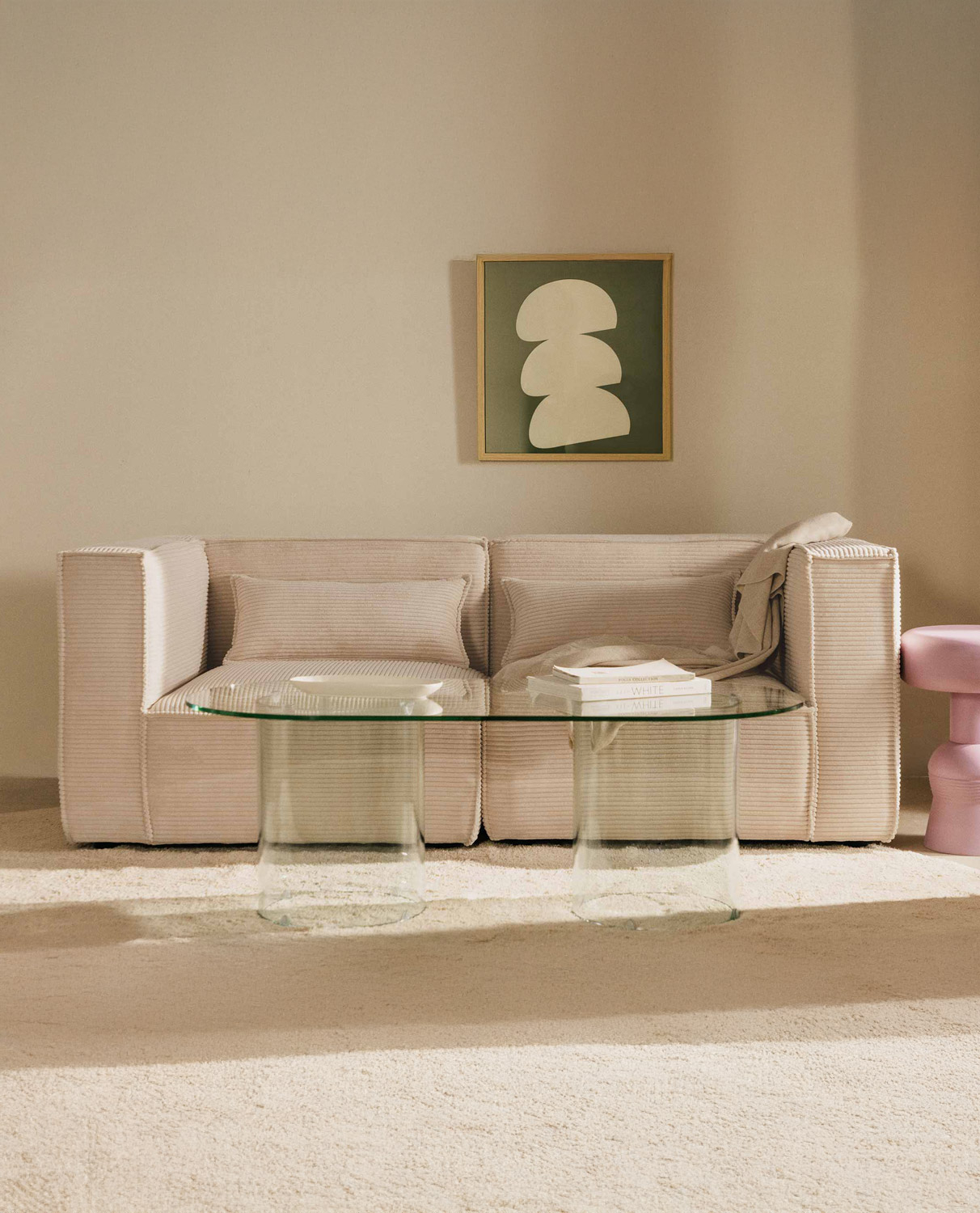 Modulares Ecksofa, 2-Teilig, aus Dickem Kord Kilhe , Galeriebild 2