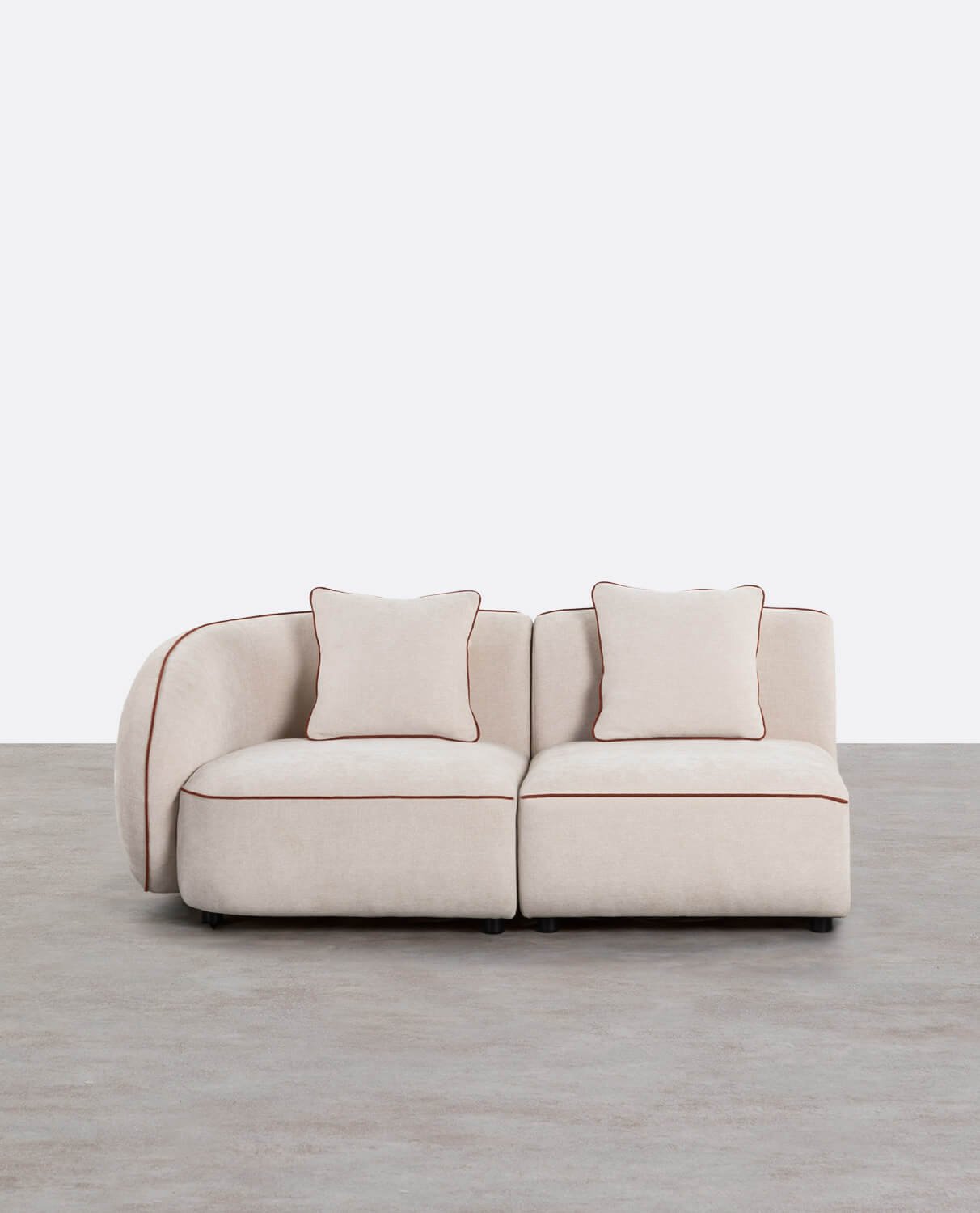 Modulares 2-teiliges Ecksofa mit Ilham-Stoffsessel, Galeriebild 1
