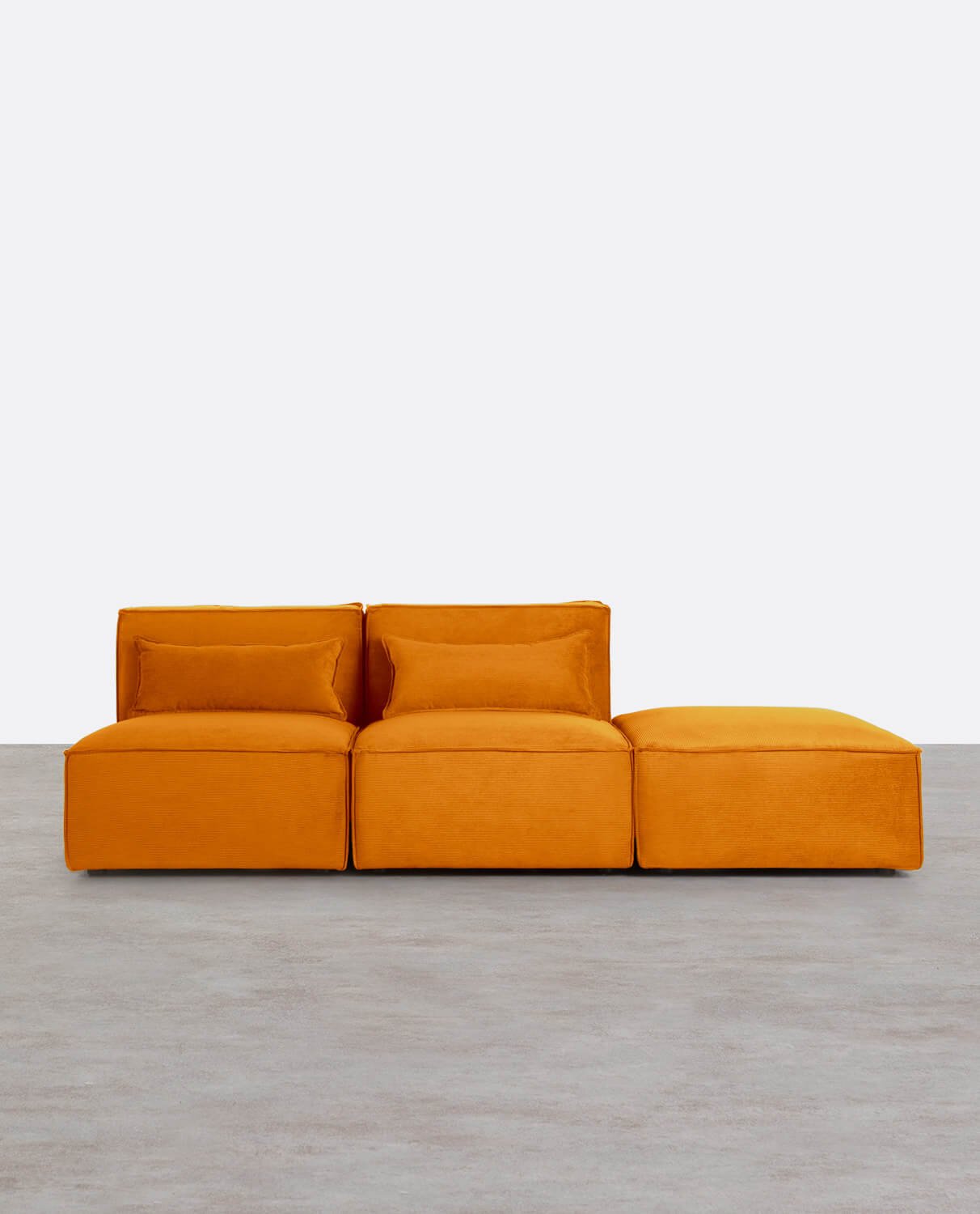 Modulares Sofa 2-Teilig und Pouf aus Kord Kilhe, Galeriebild 1