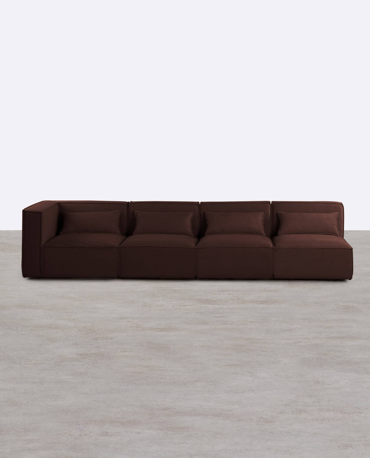 Modulares 4er-Sofa mit 3 Sesseln aus dickem Cord Kilhe, Galeriebild 1