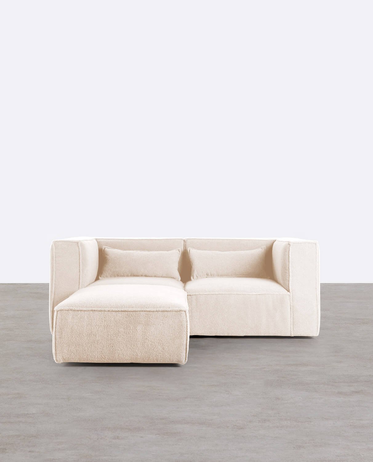 Modulares Sofa 2-Teilig mit Eckteilen aus Bouclé Stoff Kilhe, Galeriebild 1