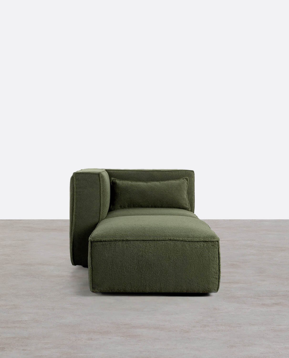 Modulares Ecksofa mit Pouf aus Bouclé Stoff Kilhe, Galeriebild 2