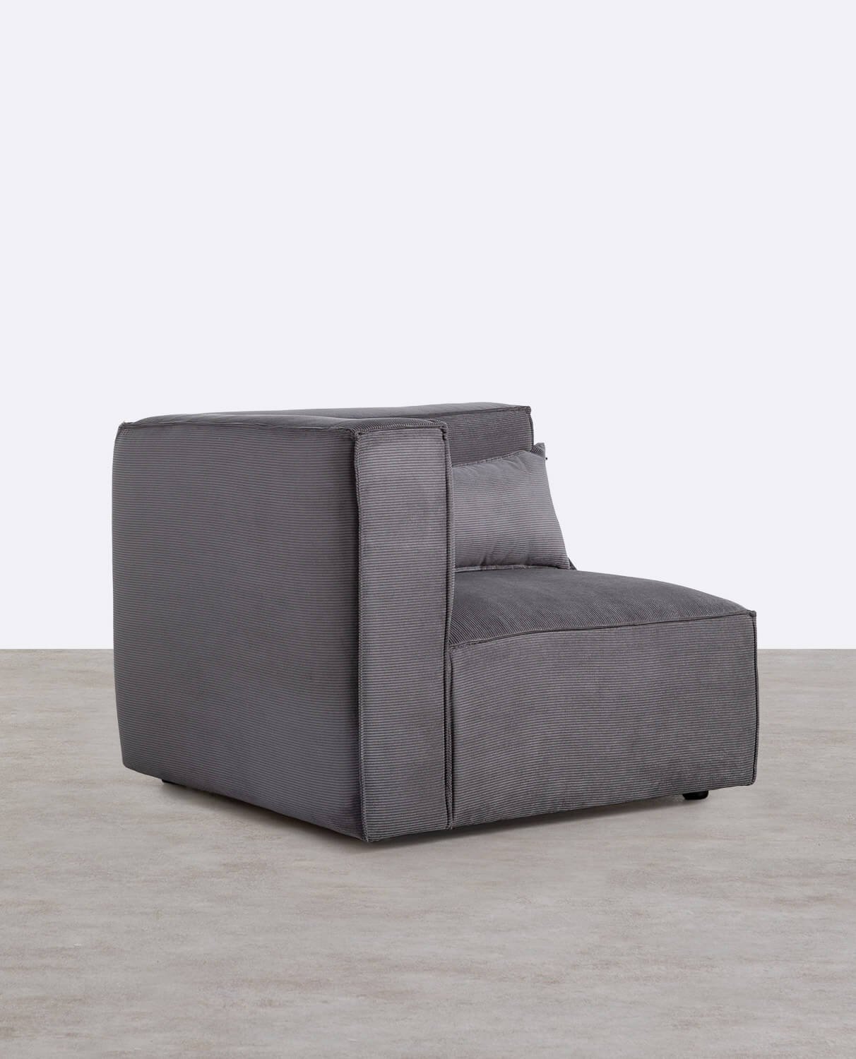 Kilhe 3-teiliges Modulares Ecksofa mit 2 Sesseln und Cord-Pouf, Galeriebild 2