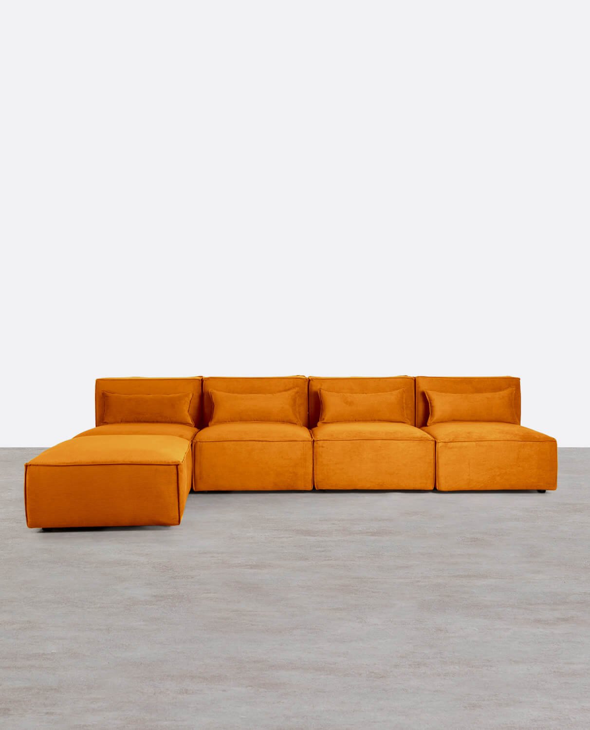 Modulares Sofa 4-Teilig mit Pouf aus Kord Kilhe, Galeriebild 1