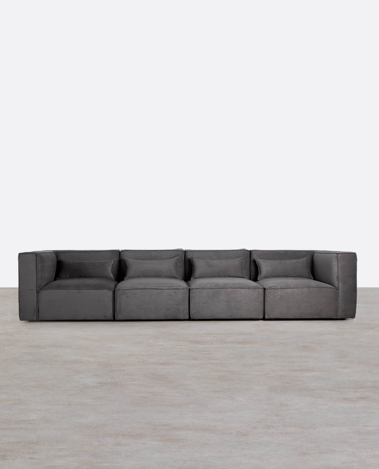 Modulares Sofa 4-Teilig mit 2 Ecksesseln aus Kord Kilhe, Galeriebild 1