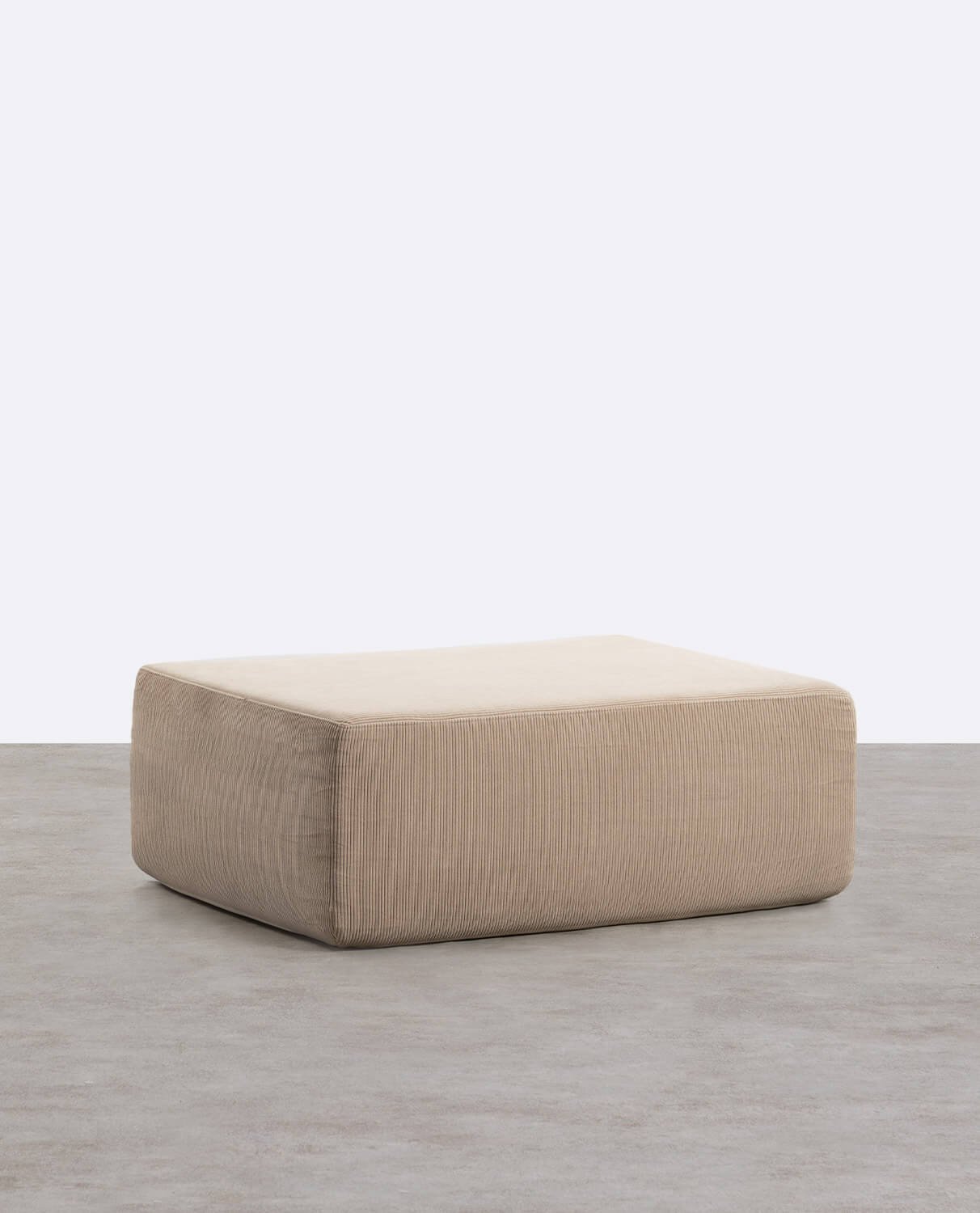 Vakuumverpackter Kordsamt-Pouf Grecia, Galeriebild 1