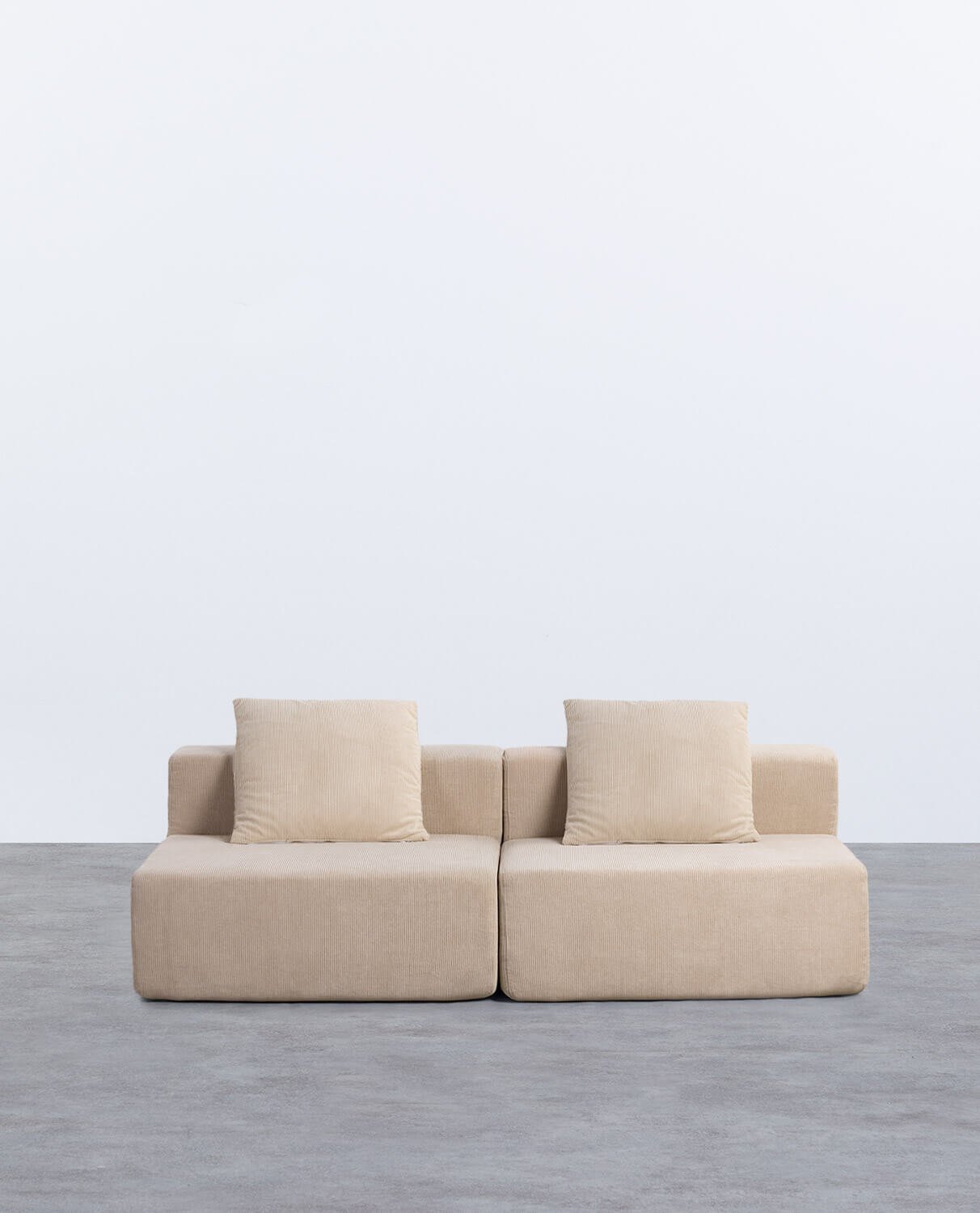 2 Stück Cord-Sofa vakuumverpackt Grecia