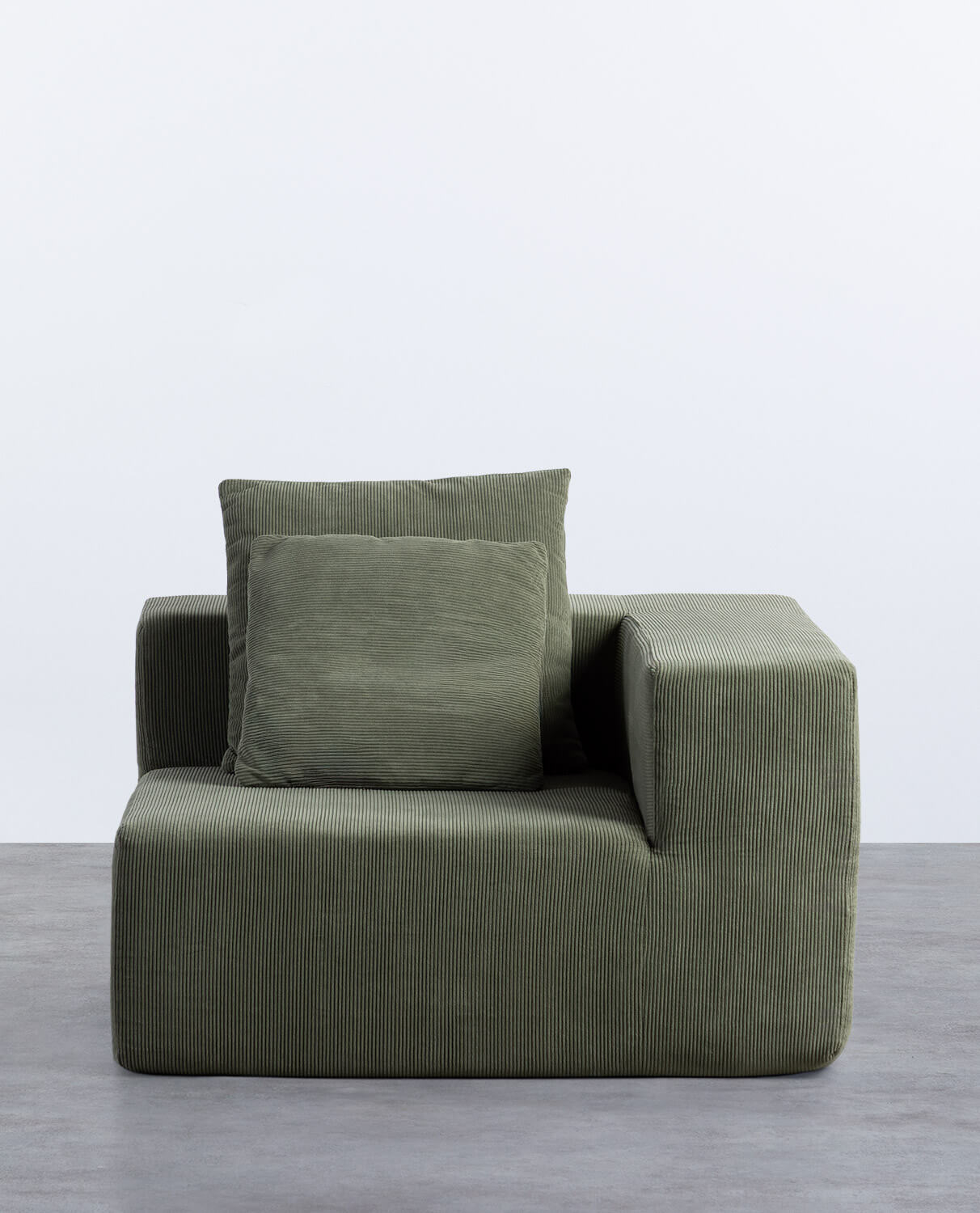 Corduroy Right Corner Sessel Vakuum Verpackt Grecia