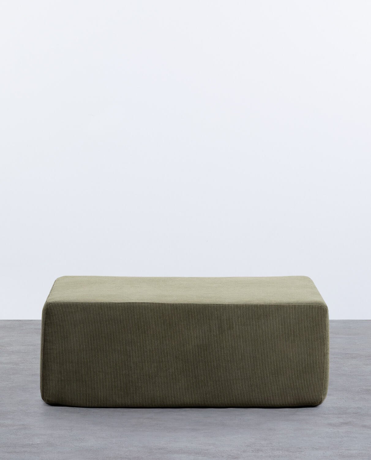 Vakuumverpackter Kordsamt-Pouf Grecia