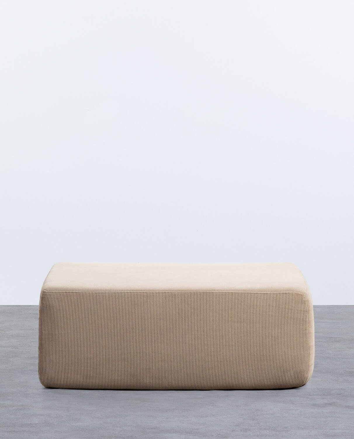 Vakuumverpackter Kordsamt-Pouf Grecia