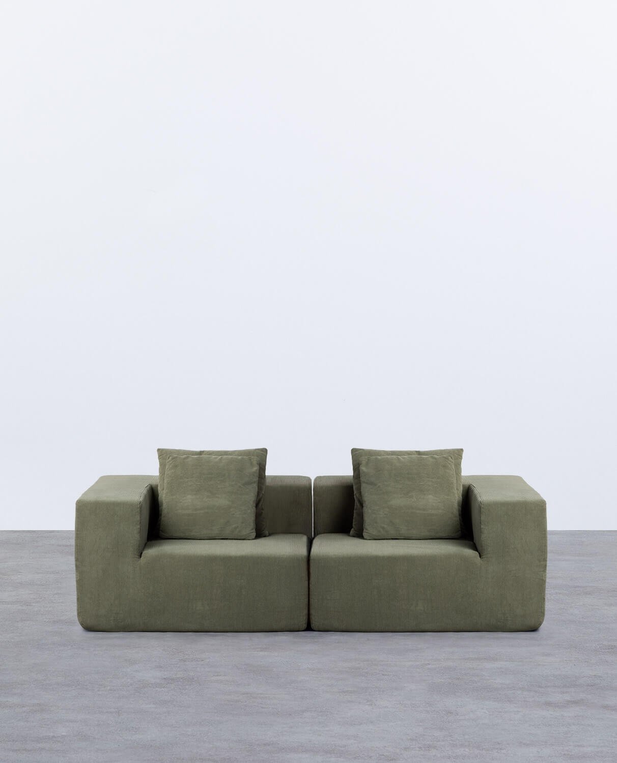 2 Stück Cord-Ecksofa vakuumverpackt Grecia