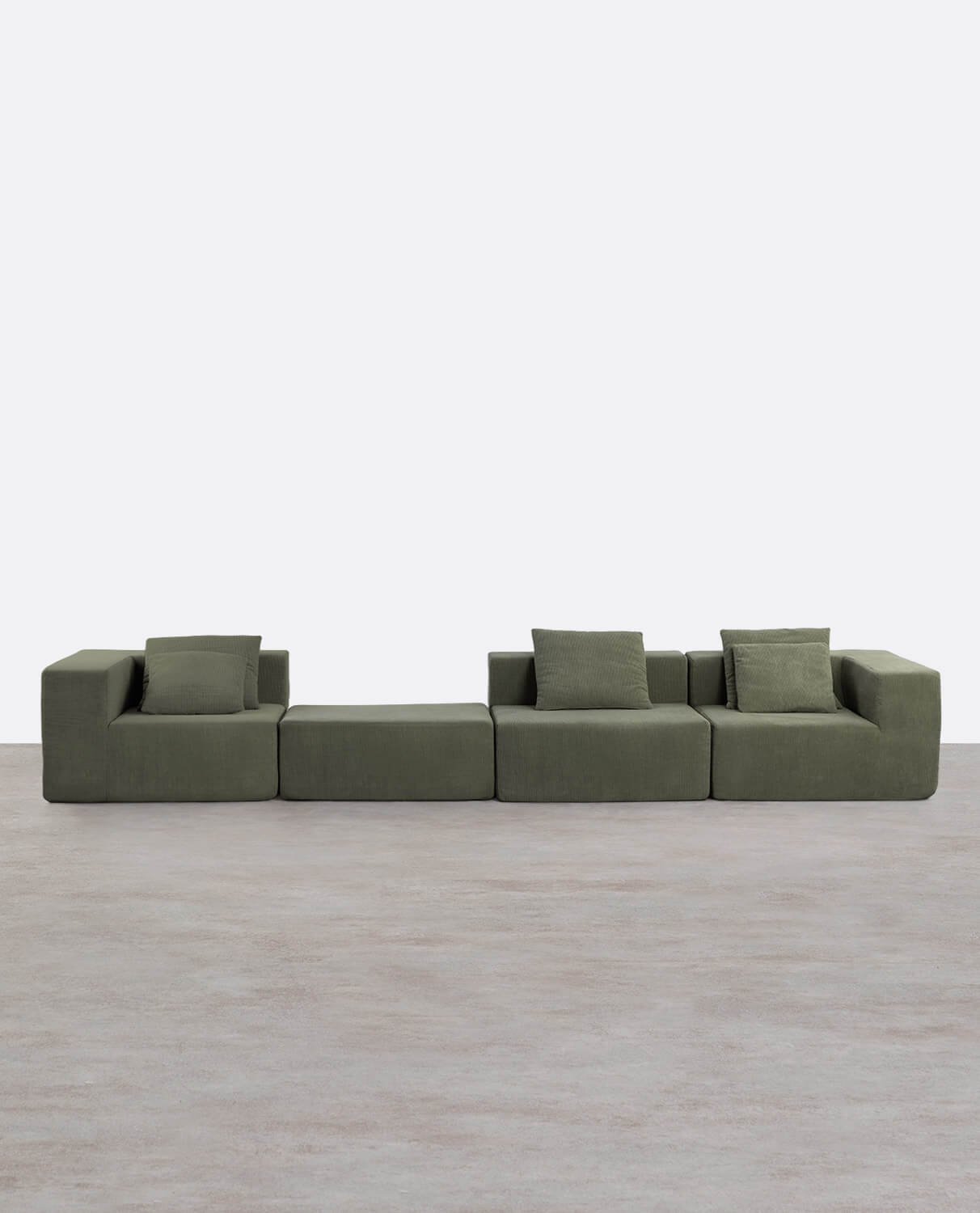 3 Stück Ecksofa mit 1 Sessel und Cord-Pouffe vakuumverpackt Grecia, Galeriebild 2