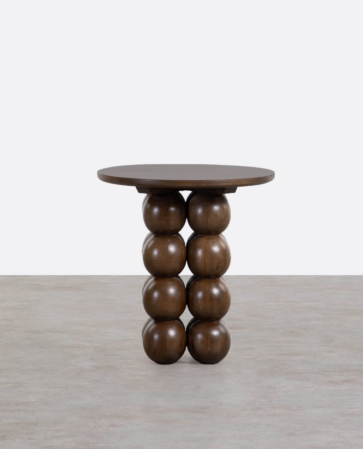 Runder Beistelltisch Demian aus Mangoholz (Ø50 cm), Galeriebild 2