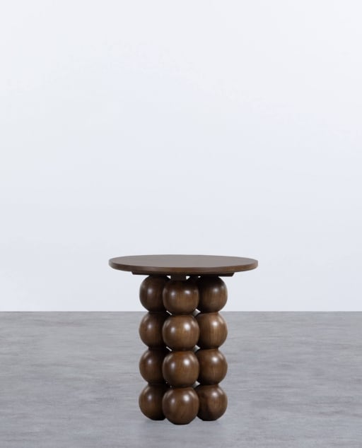 Runder Beistelltisch Demian aus Mangoholz (Ø50 cm)