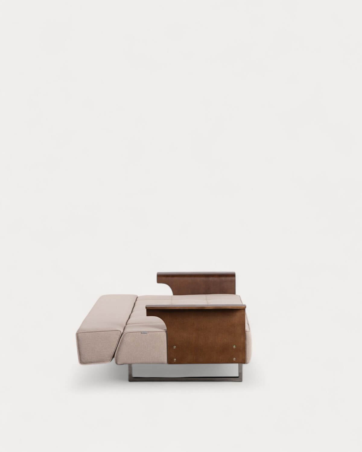 Neue 3-Sitzer-Schlafsofa 70S mit Armlehnen aus Holz und Stoff , Galeriebild 6