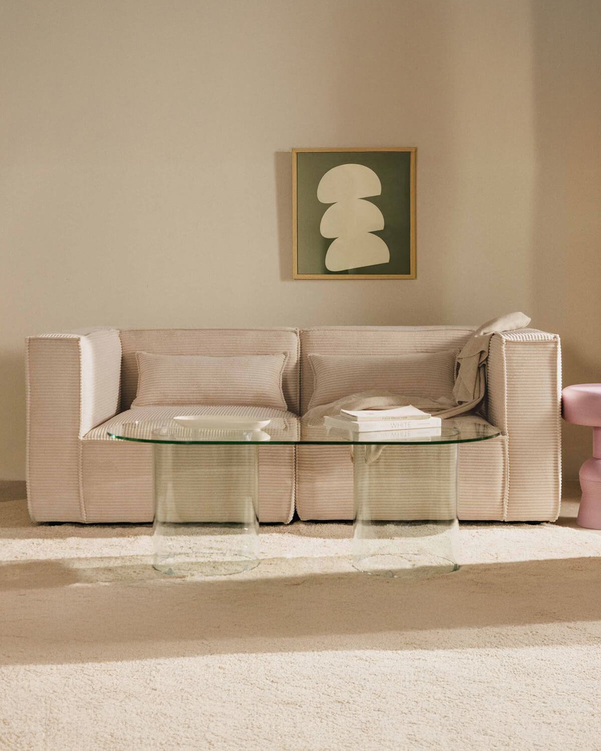 Modulares Ecksofa, 2-Teilig, aus Dickem Kord Kilhe , Galeriebild 2