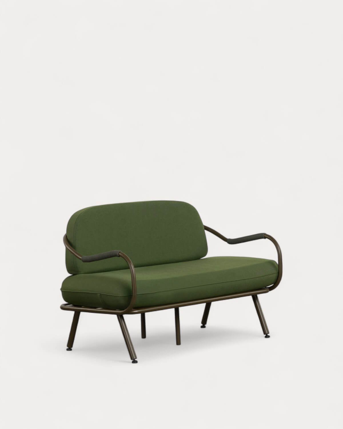 Xoan 2-Sitzer-Gartensofa aus Metall und Stoff, Galeriebild 1