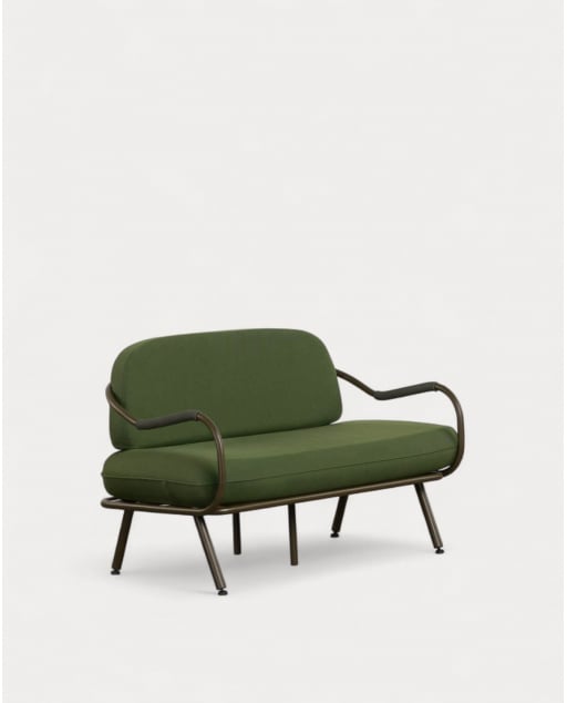 Xoan 2-Sitzer-Gartensofa aus Metall und Stoff