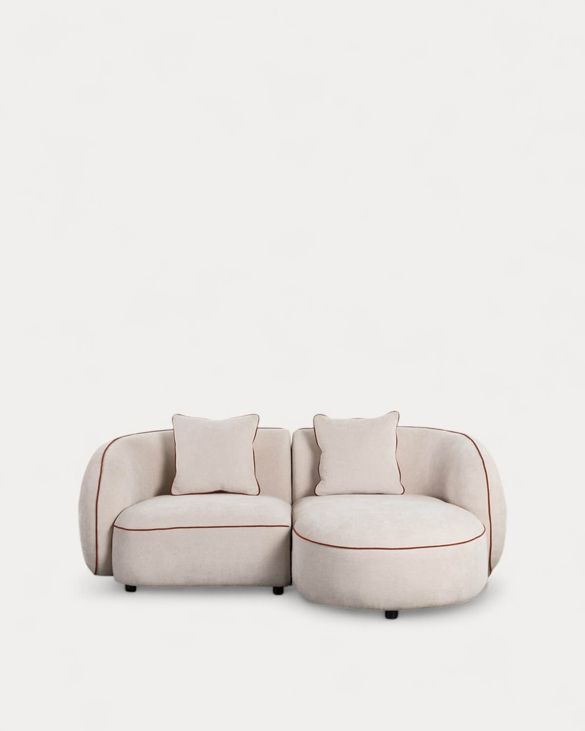 Modulares 2-teiliges Ecksofa mit Chaiselongue aus Ilham-Stoff 