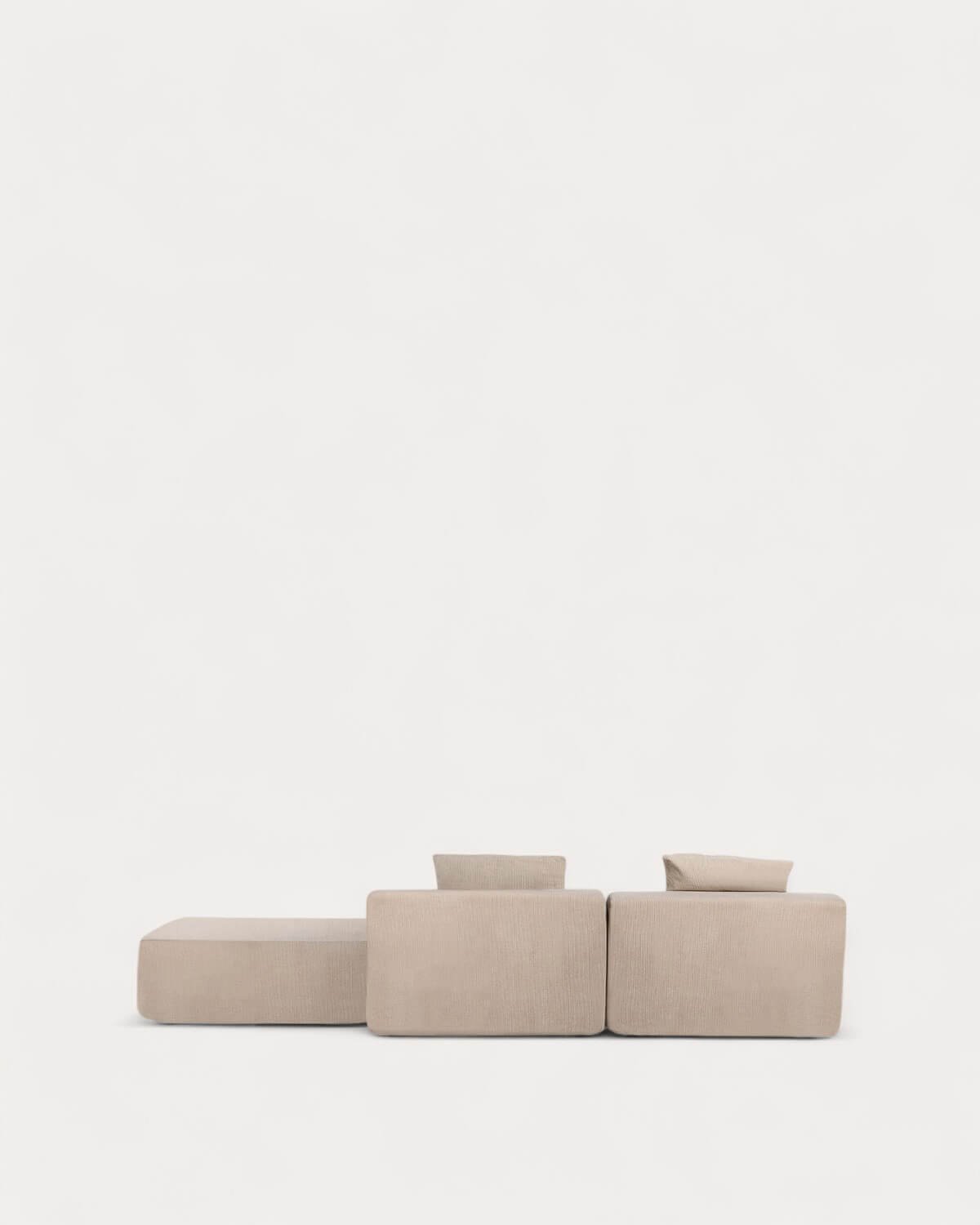 2-tlg. Sofa mit Kord-Puffsessel Vakuumverpackt Grecia, Galeriebild 3