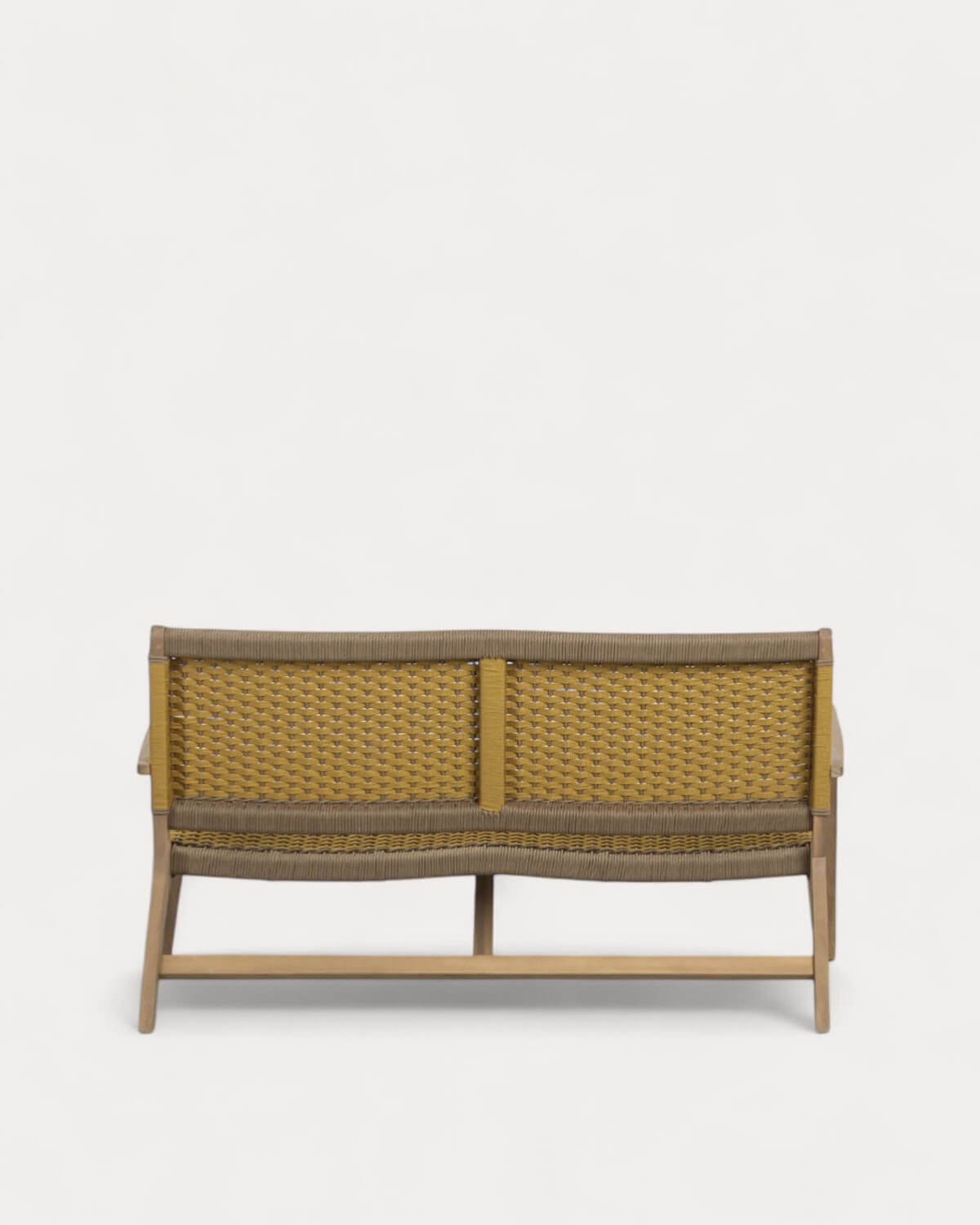 2-Sitzer-Gartensofa aus Akazienholz und Mirle-Seil , Galeriebild 5