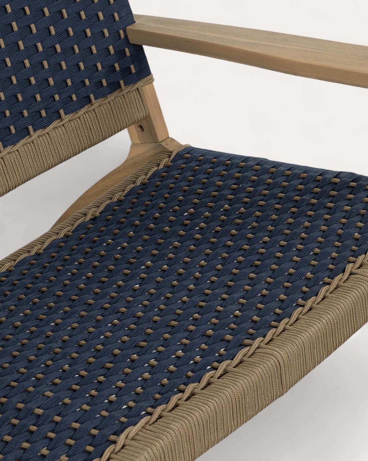 2-Sitzer-Gartensofa aus Akazienholz und Mirle-Seil , Galeriebild 6